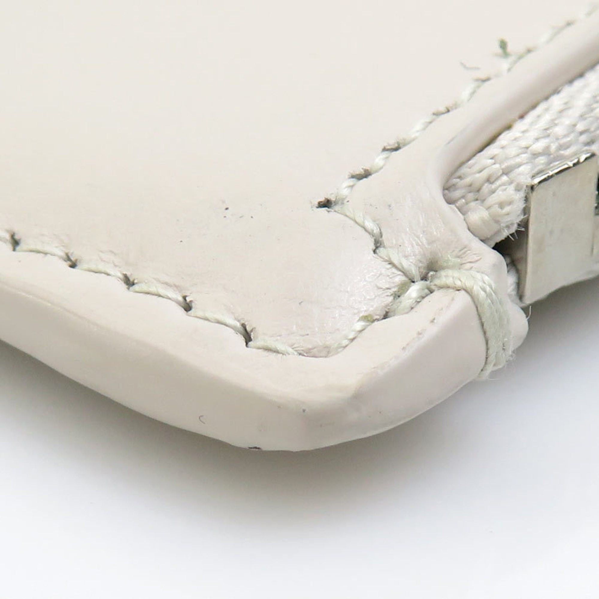 Balenciaga Balenciaga Business Card Case, Leather, Ivory and Silver, Women's, Free Shipping, e61581 Size ONE SIZE - 6 Thumbnail