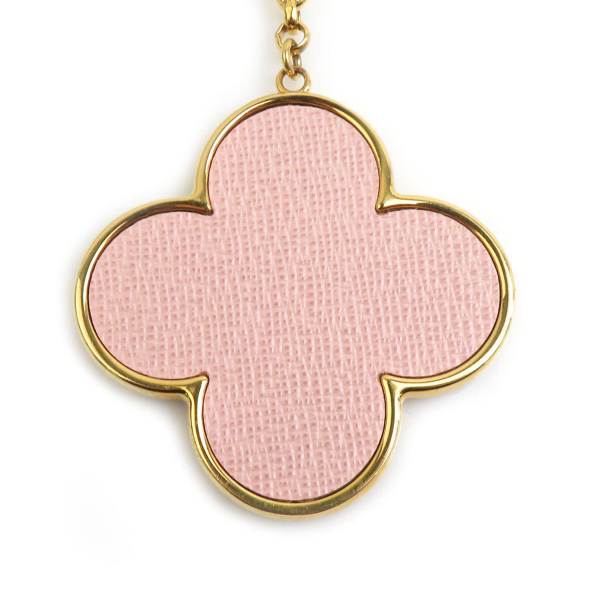 Louis Vuitton Louis Vuitton Porte Clés Into the Flower Metal Keyring, Gold, Brown, and Pink, Women's, M69406, Free Shipping, e61597j Size ONE SIZE - 4 Thumbnail