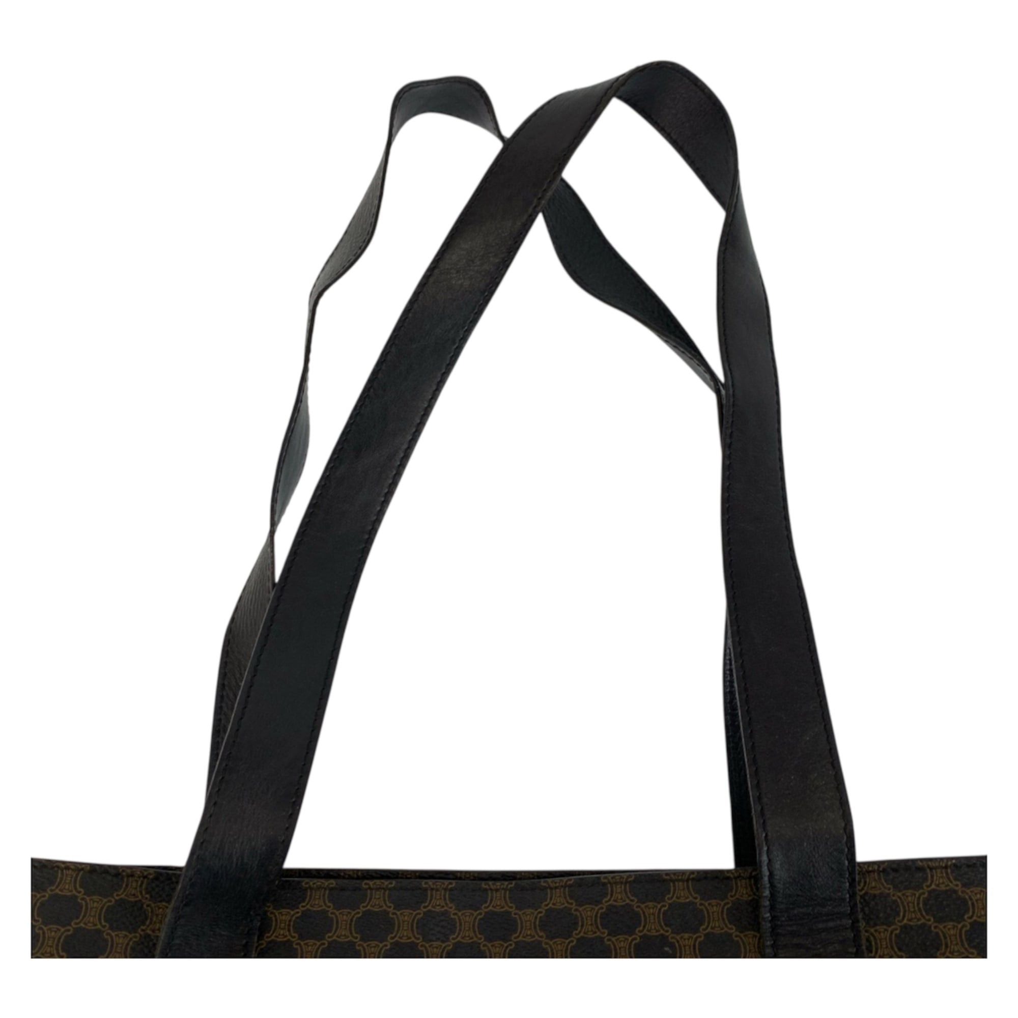 Celine CELINE Vintage Macadam Black/Brown Leather MC96 Tote Bag/Shoulder Bag for Women Size ONE SIZE - 8 Thumbnail