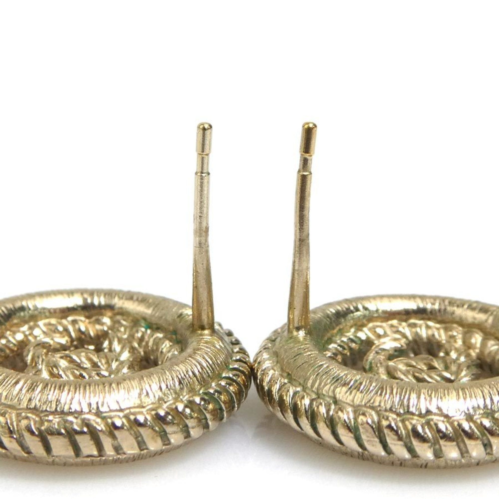 Chanel Chanel earrings, Coco Mark design, metal, gold, women's, free shipping, e61612a Size ONE SIZE - 5 Thumbnail