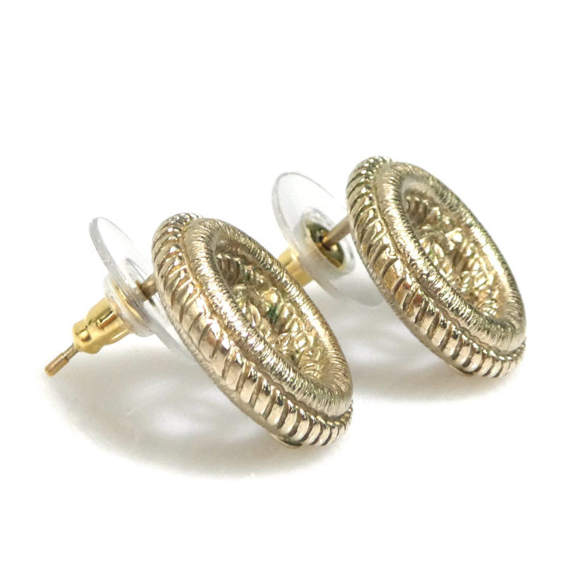 Chanel Chanel earrings, Coco Mark design, metal, gold, women's, free shipping, e61612a Size ONE SIZE - 3 Thumbnail