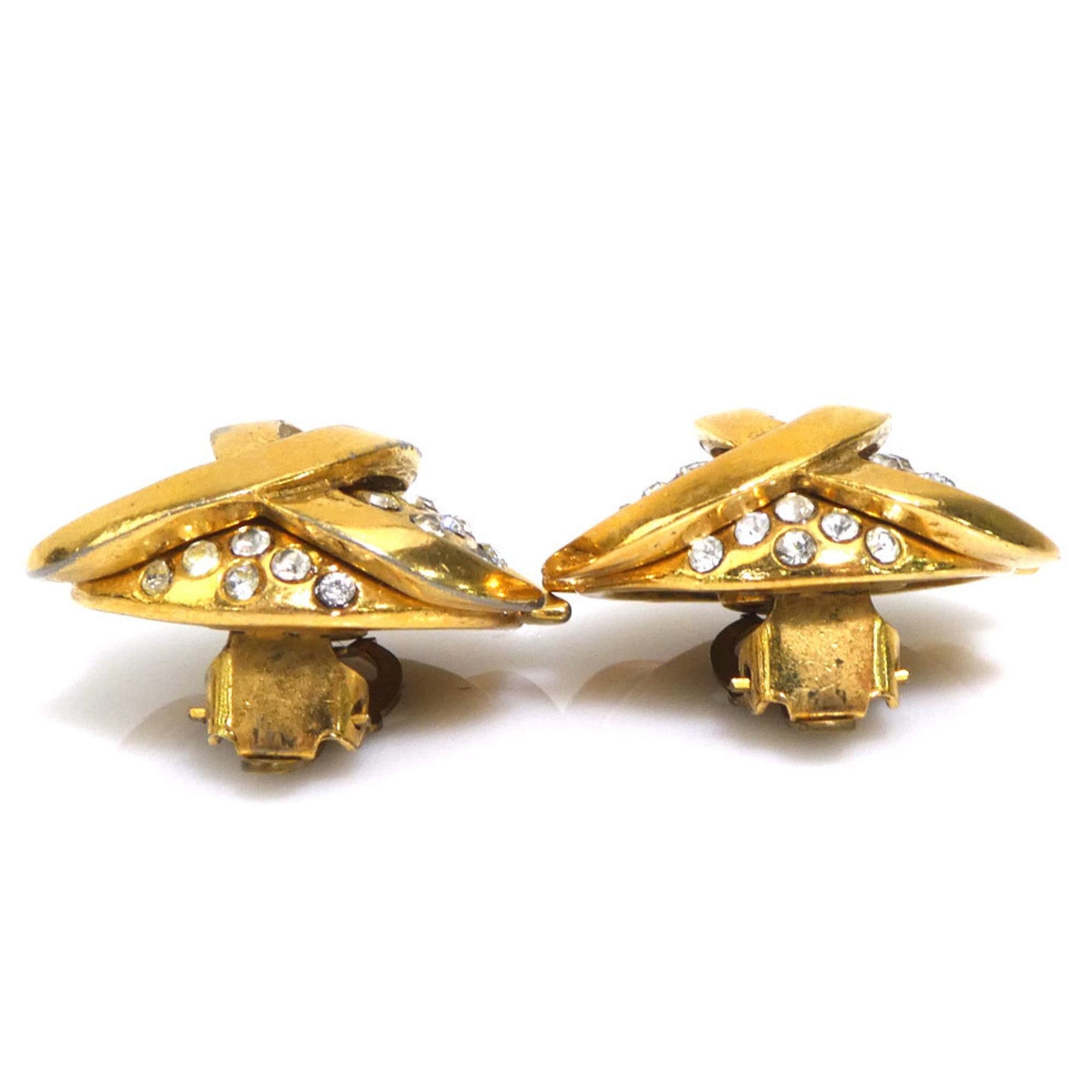 Chanel Chanel earrings, Coco Mark design, metal, rhinestones, gold and silver, for women. Free shipping. e61610a Size ONE SIZE - 5 Thumbnail