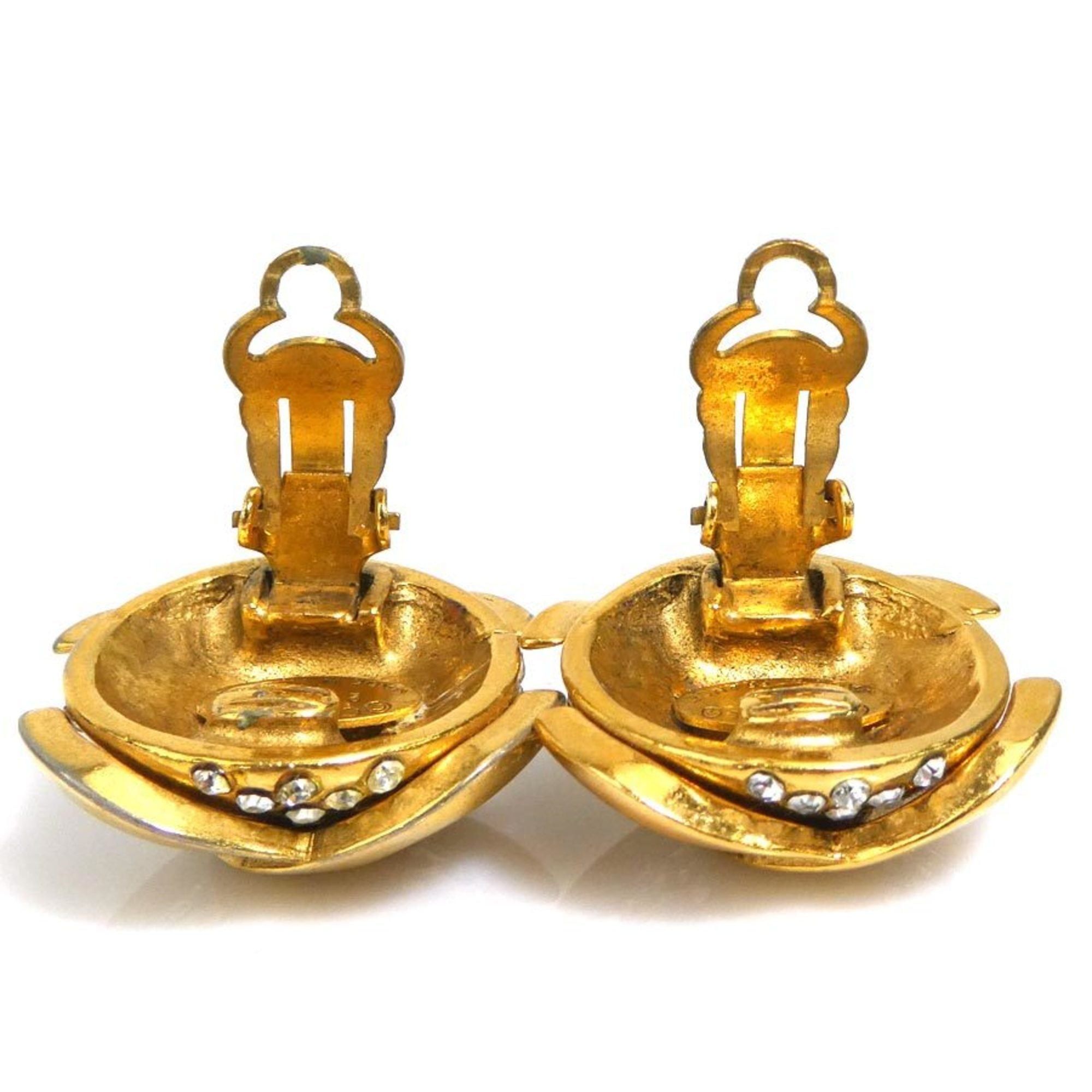 Chanel Chanel earrings, Coco Mark design, metal, rhinestones, gold and silver, for women. Free shipping. e61610a Size ONE SIZE - 6 Thumbnail