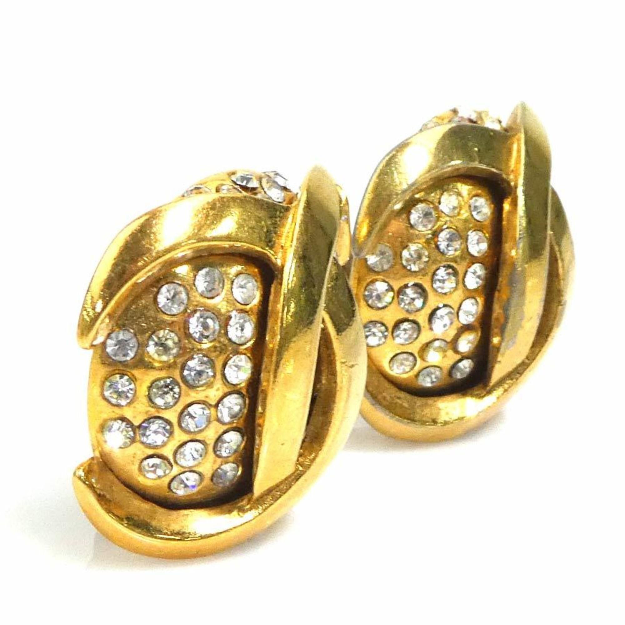 Chanel Chanel earrings, Coco Mark design, metal, rhinestones, gold and silver, for women. Free shipping. e61610a Size ONE SIZE - 2 Thumbnail
