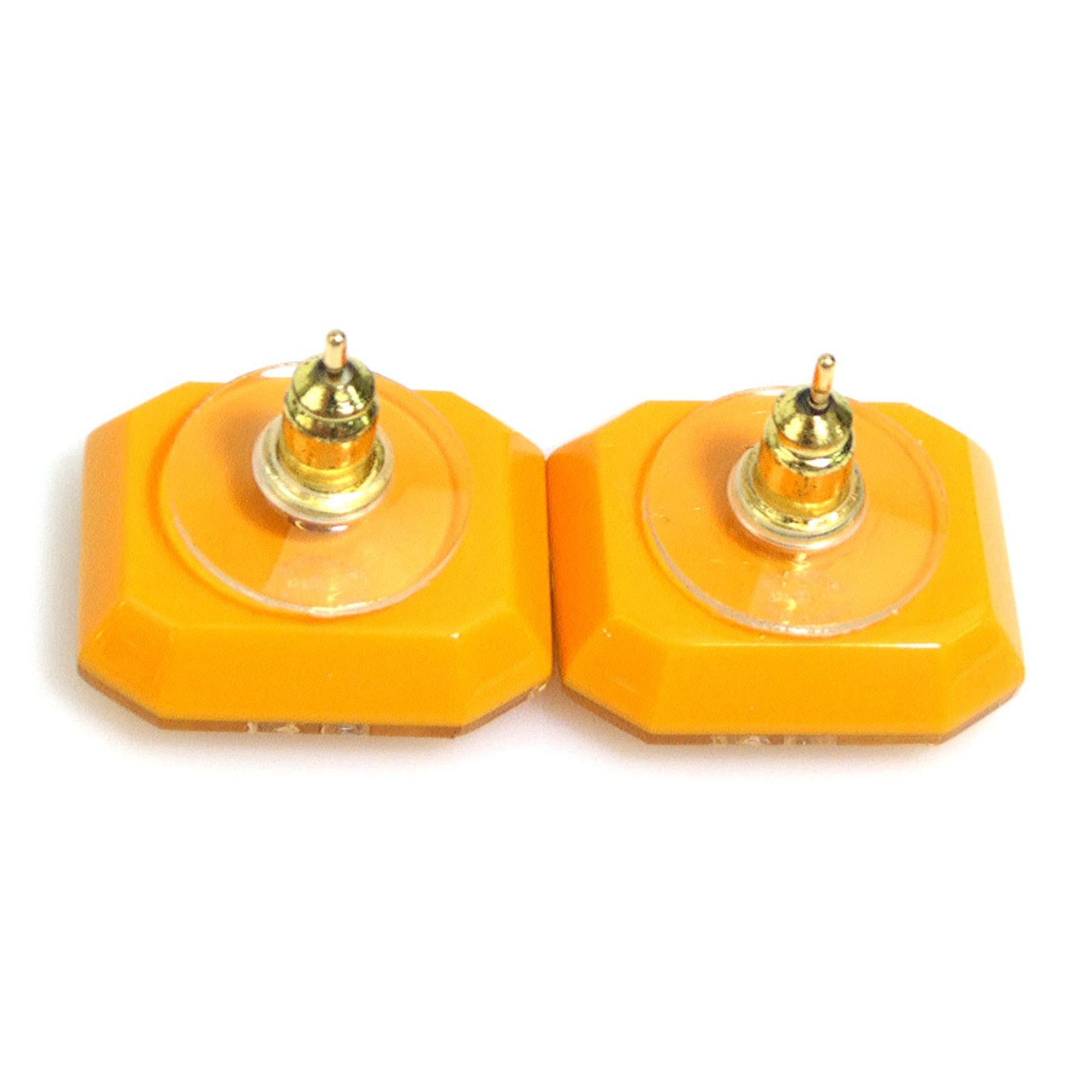 Chanel Chanel earrings, Coco Mark design, resin and metal, yellow gold, women's, free shipping, e61614a Size ONE SIZE - 5 Thumbnail