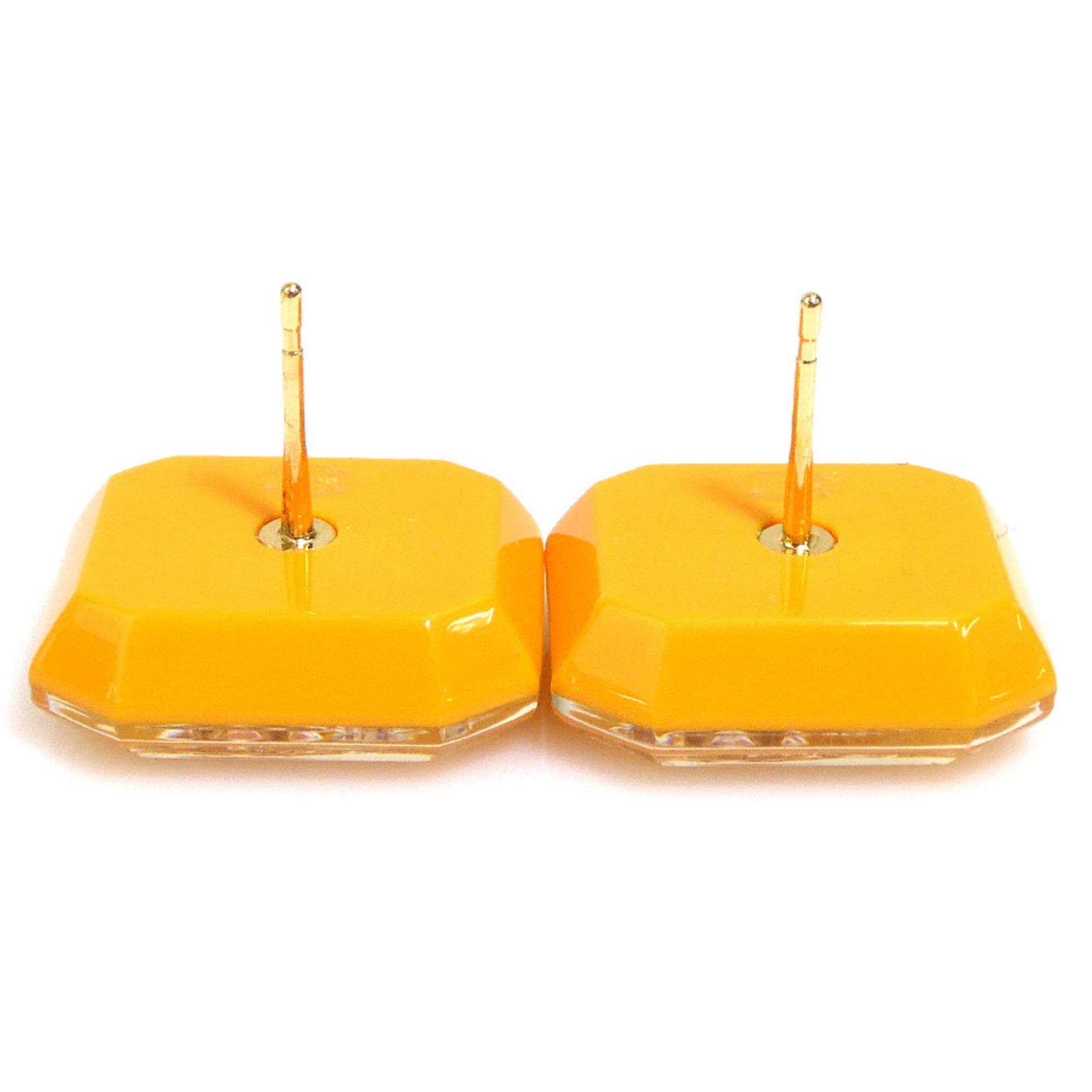 Chanel Chanel earrings, Coco Mark design, resin and metal, yellow gold, women's, free shipping, e61614a Size ONE SIZE - 6 Thumbnail