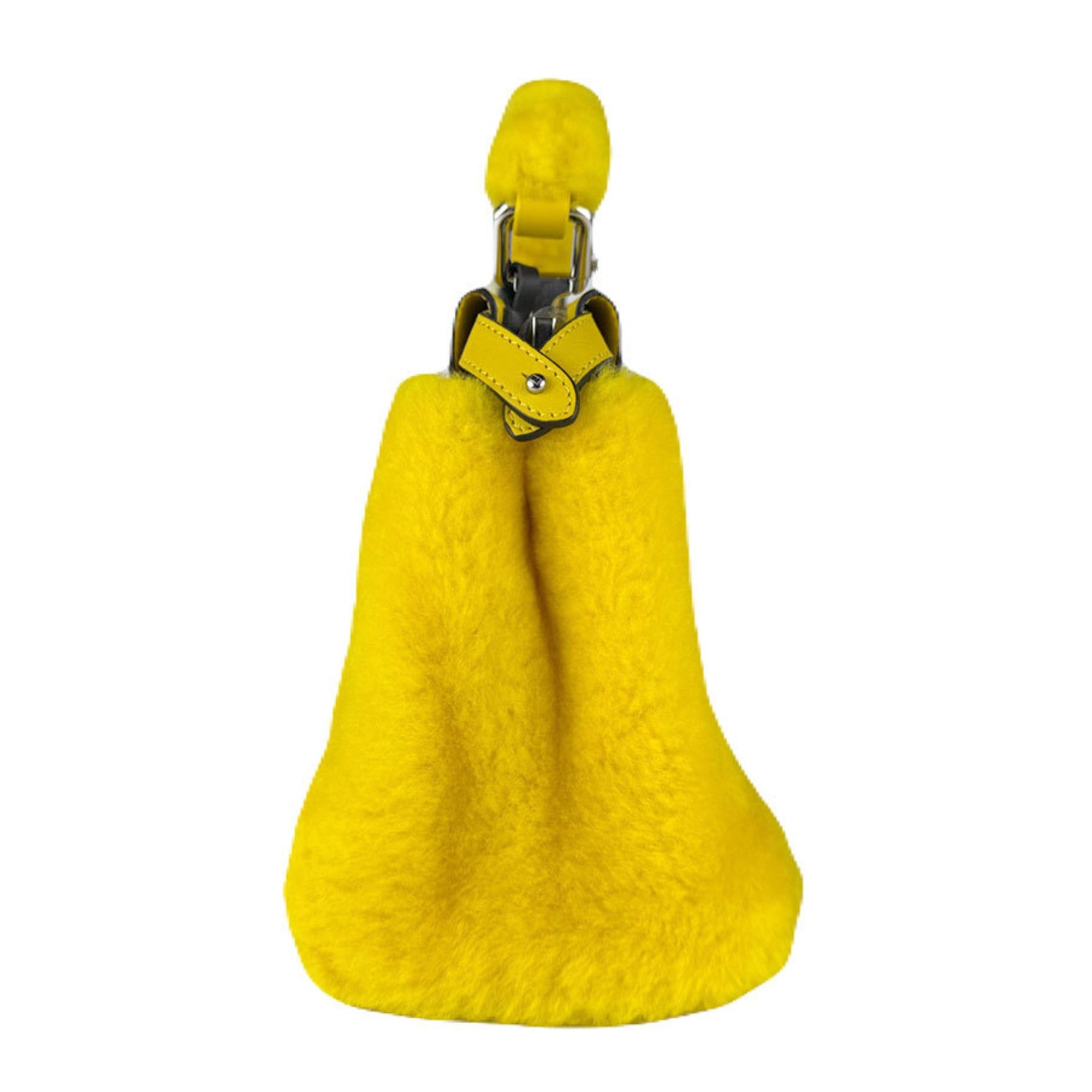 Fendi Fendi Peekaboo Mini Fur Handbag/Shoulder Bag, Yellow, Women's, 8BN316-AFUA, Free Shipping, z8925 Size ONE SIZE - 2 Thumbnail