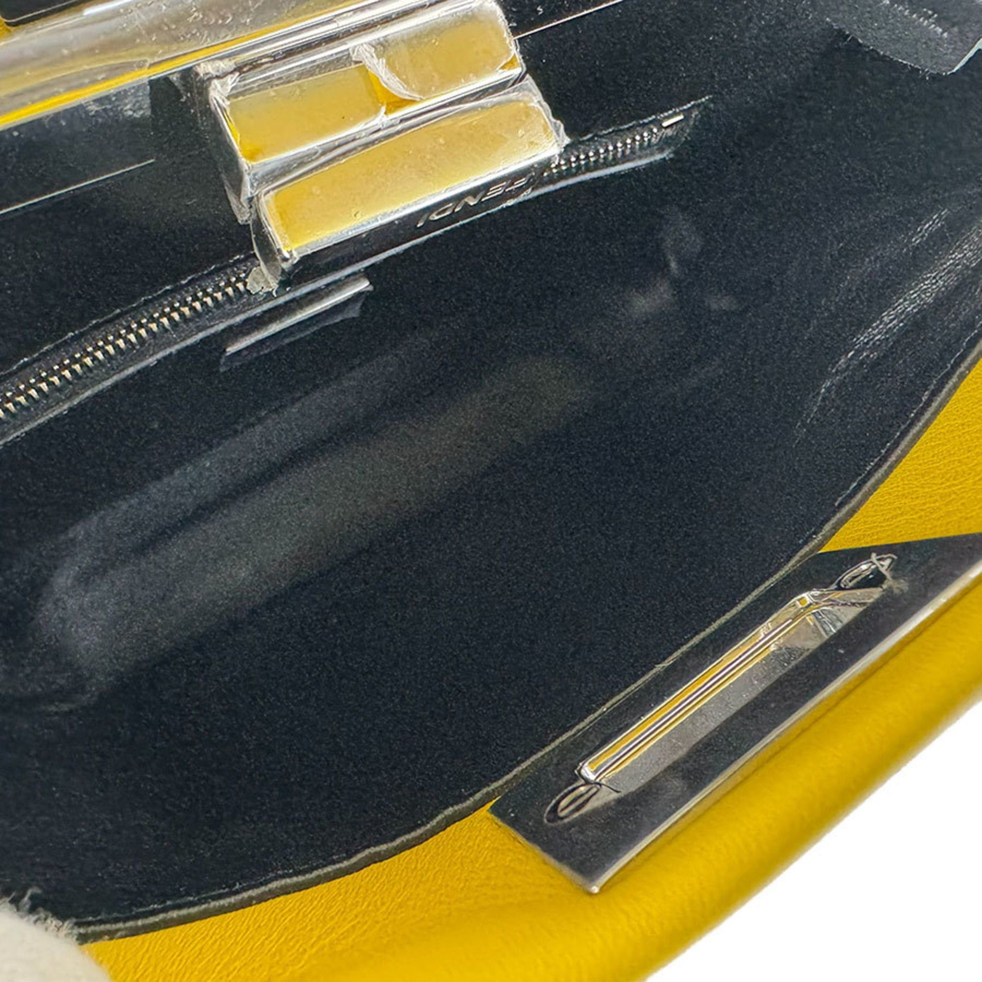 Fendi Fendi Peekaboo Mini Fur Handbag/Shoulder Bag, Yellow, Women's, 8BN316-AFUA, Free Shipping, z8925 Size ONE SIZE - 5 Thumbnail