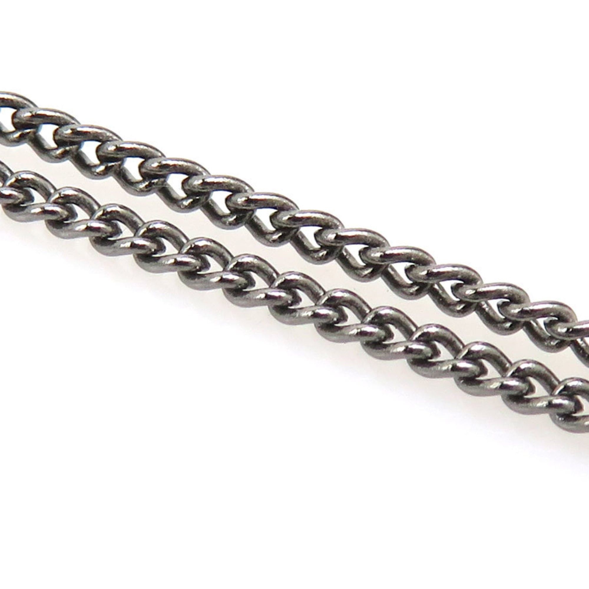 Chanel Chanel necklace, Coco Mark, metal, rhinestone, gunmetal, black, women's, free shipping, e61616a Size ONE SIZE - 6 Thumbnail