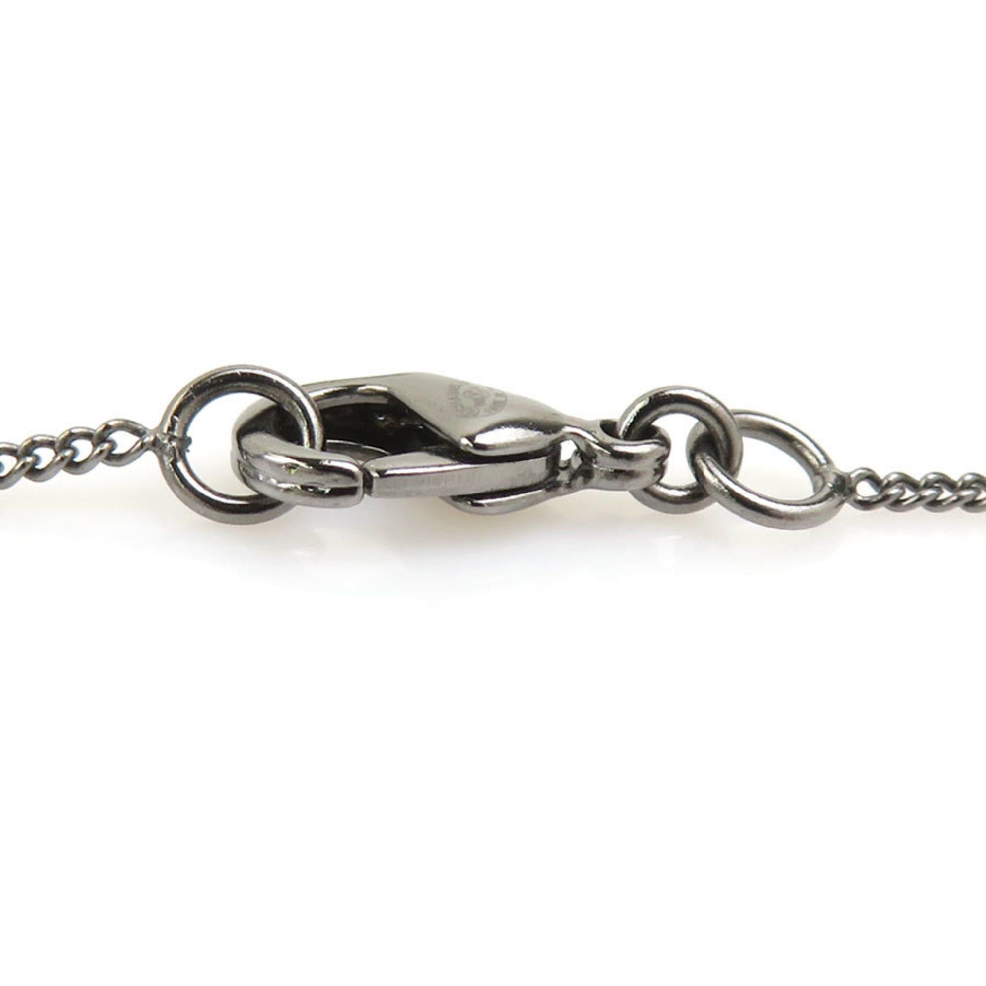 Chanel Chanel necklace, Coco Mark, metal, rhinestone, gunmetal, black, women's, free shipping, e61616a Size ONE SIZE - 7 Thumbnail