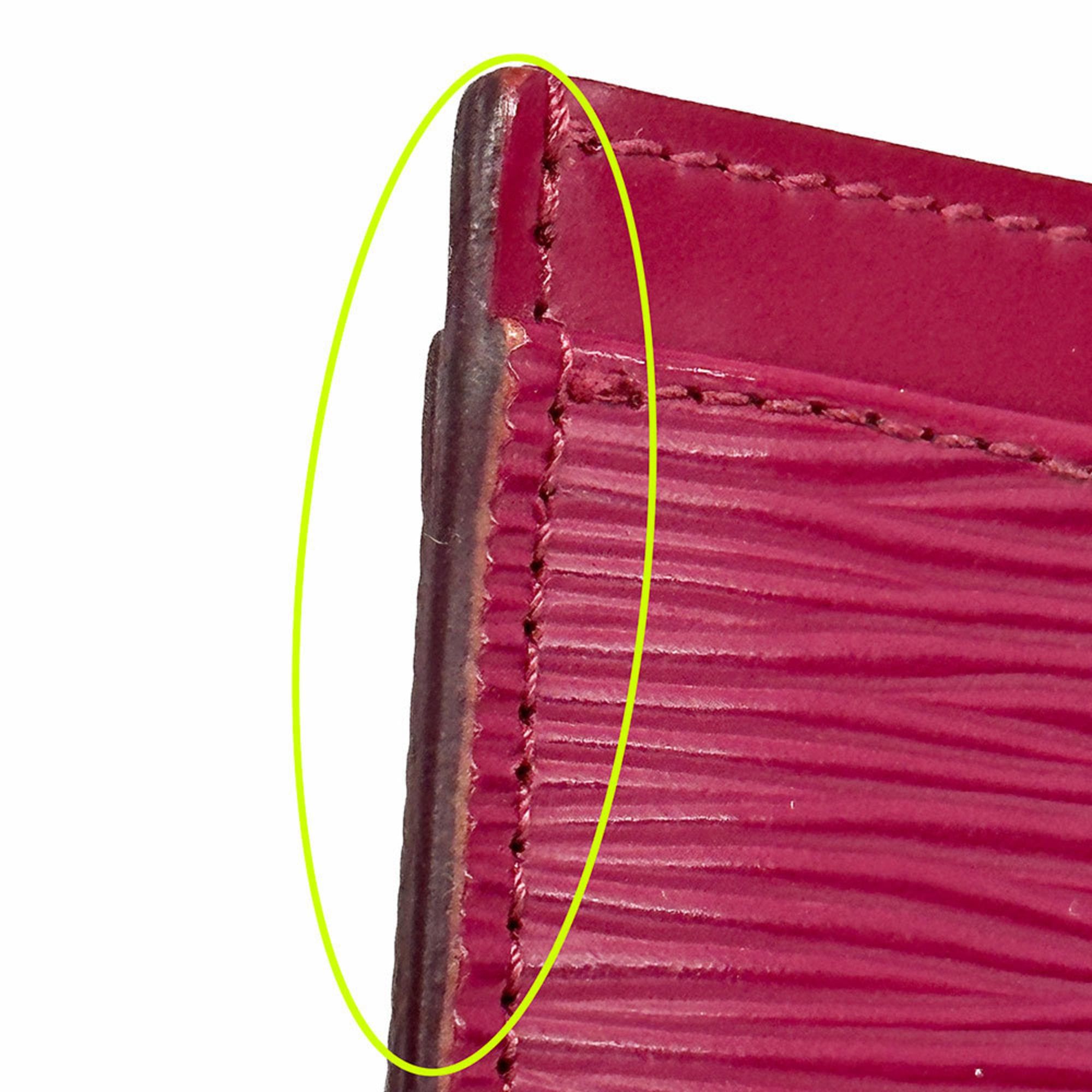 Louis Vuitton Louis Vuitton Business Card Holder/Card Case for Women, Epi Leather, Portecartes Simple, Fuchsia Wine Red, M60327 Size ONE SIZE - 11 Thumbnail