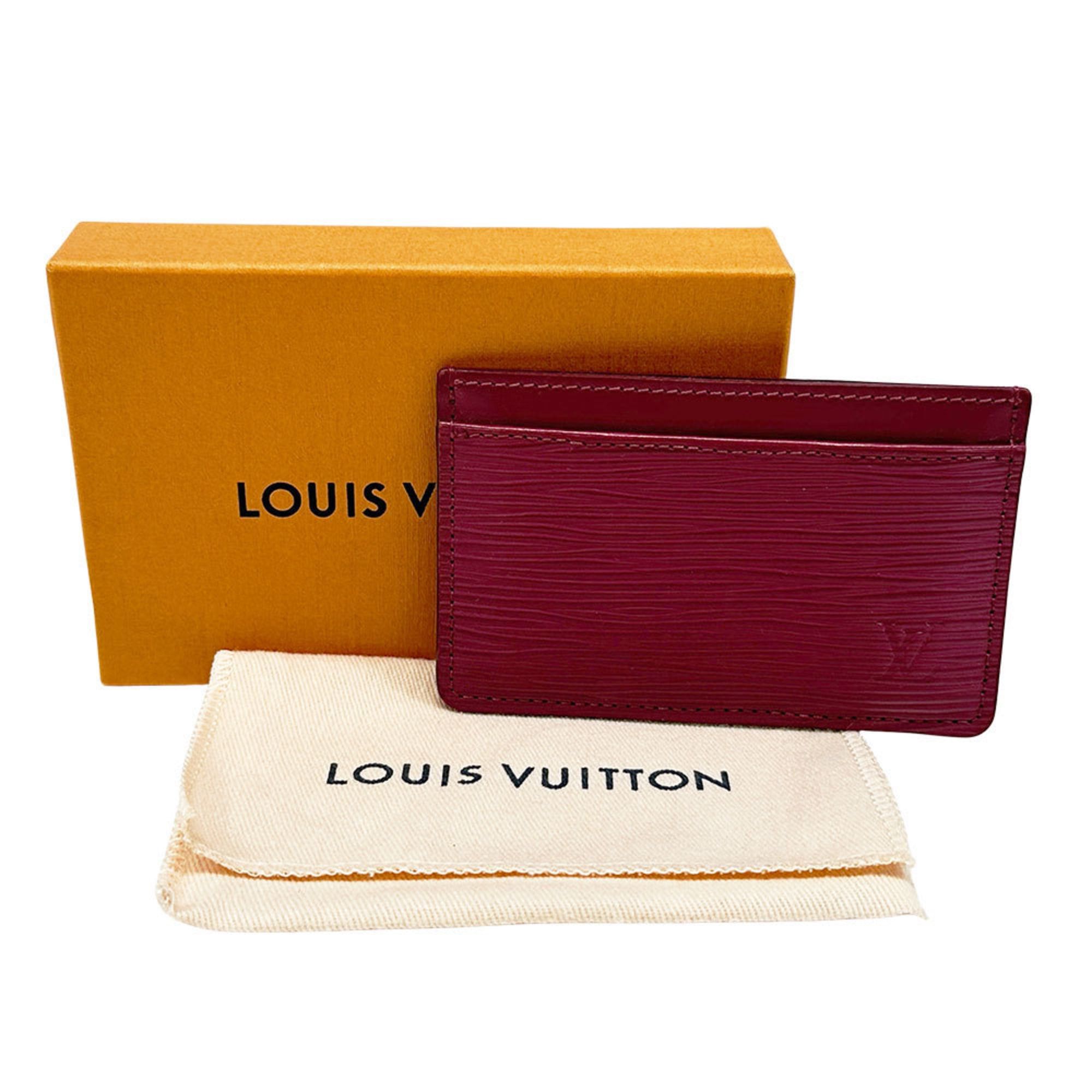 Louis Vuitton Louis Vuitton Business Card Holder/Card Case for Women, Epi Leather, Portecartes Simple, Fuchsia Wine Red, M60327 Size ONE SIZE - 5 Thumbnail