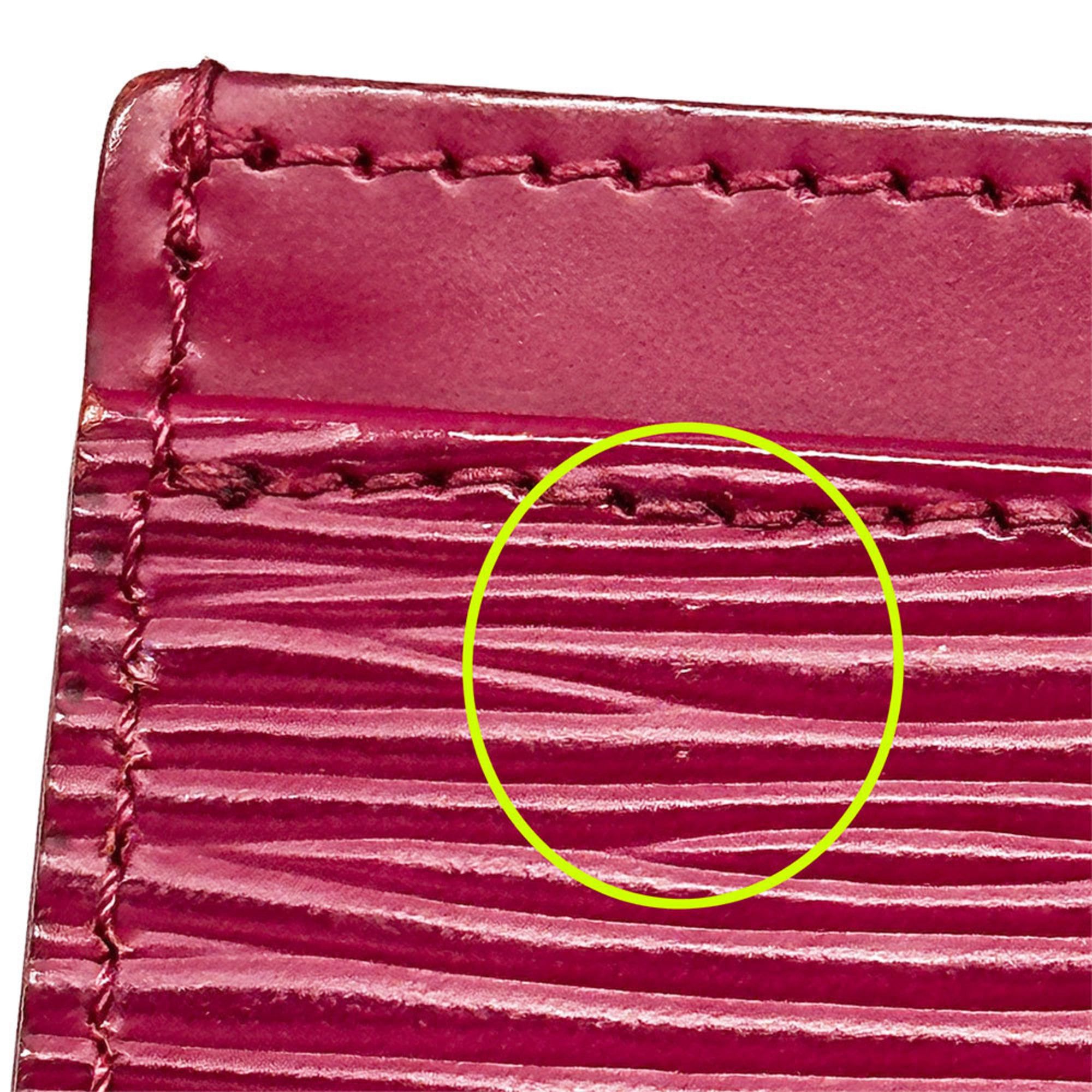 Louis Vuitton Louis Vuitton Business Card Holder/Card Case for Women, Epi Leather, Portecartes Simple, Fuchsia Wine Red, M60327 Size ONE SIZE - 10 Thumbnail