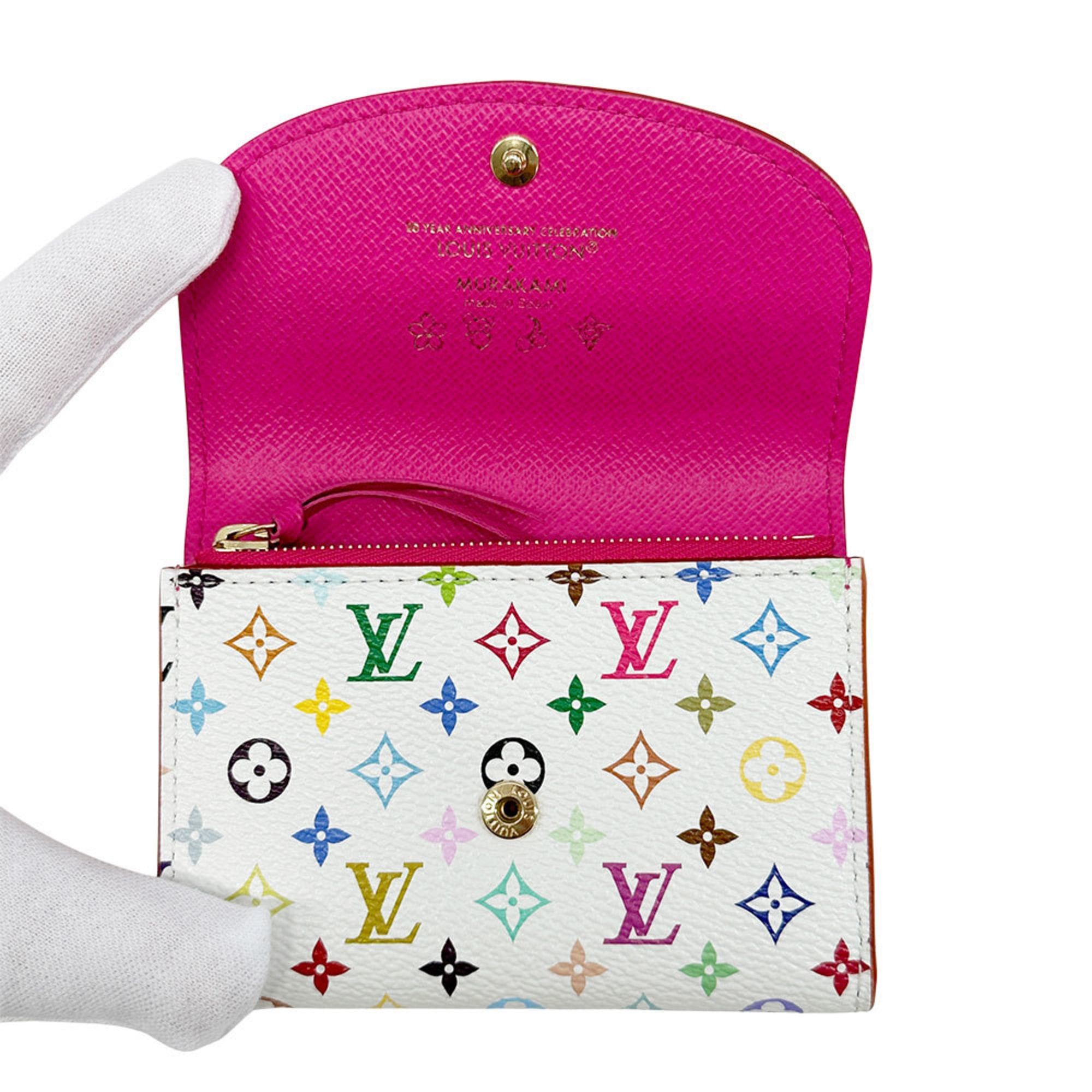Louis Vuitton Louis Vuitton Women's Monogram Multicolore Wallet, LV×TM Porte Monnaie Rosalie in White, Multicolore, M13399 Compact Mini Wallet Size ONE SIZE - 5 Thumbnail