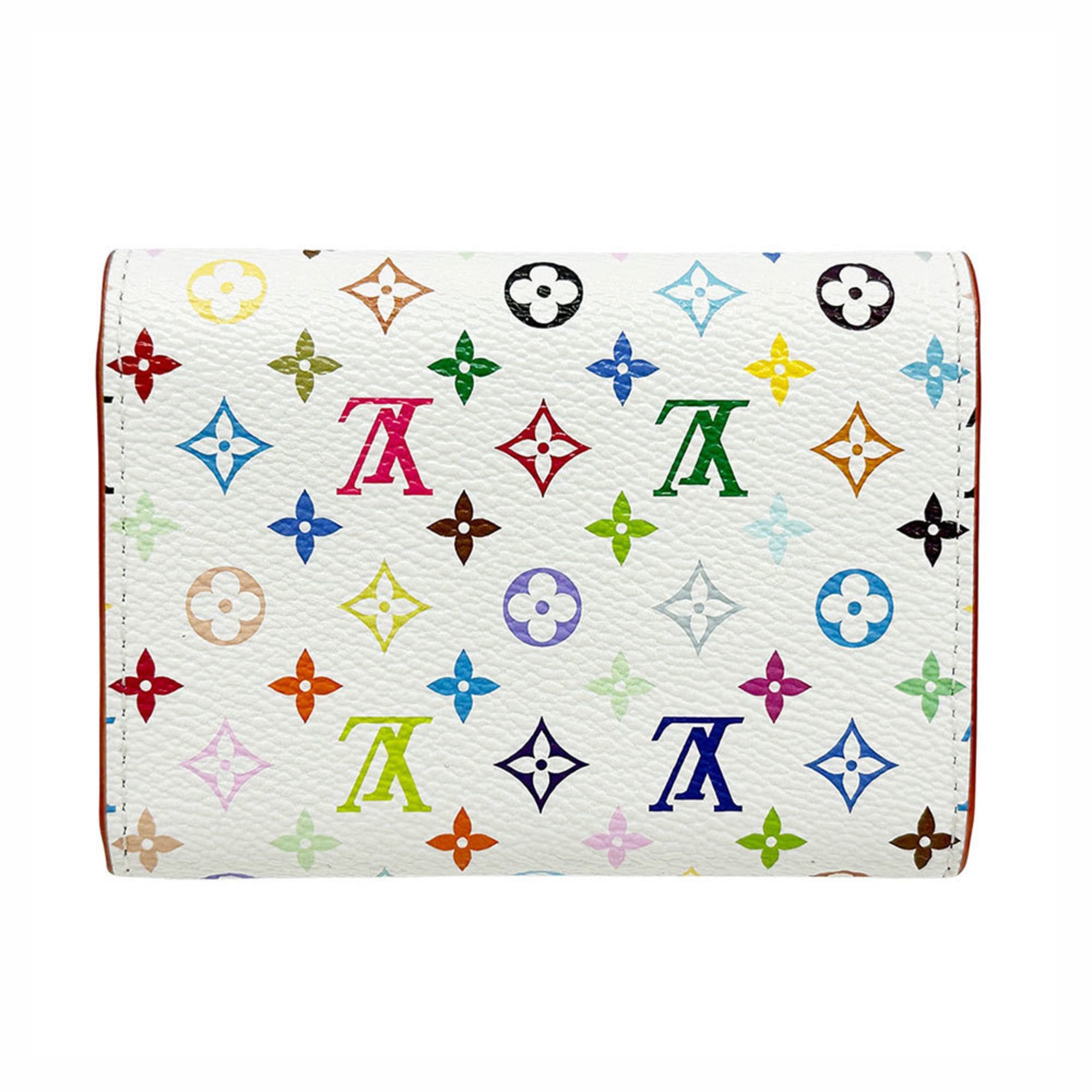Louis Vuitton Louis Vuitton Women's Monogram Multicolore Wallet, LV×TM Porte Monnaie Rosalie in White, Multicolore, M13399 Compact Mini Wallet Size ONE SIZE - 2 Thumbnail