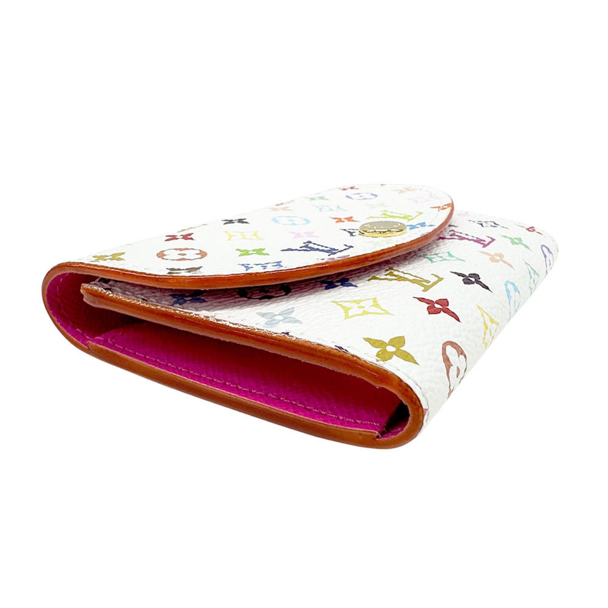 Louis Vuitton Louis Vuitton Women's Monogram Multicolore Wallet, LV×TM Porte Monnaie Rosalie in White, Multicolore, M13399 Compact Mini Wallet Size ONE SIZE - 3 Thumbnail