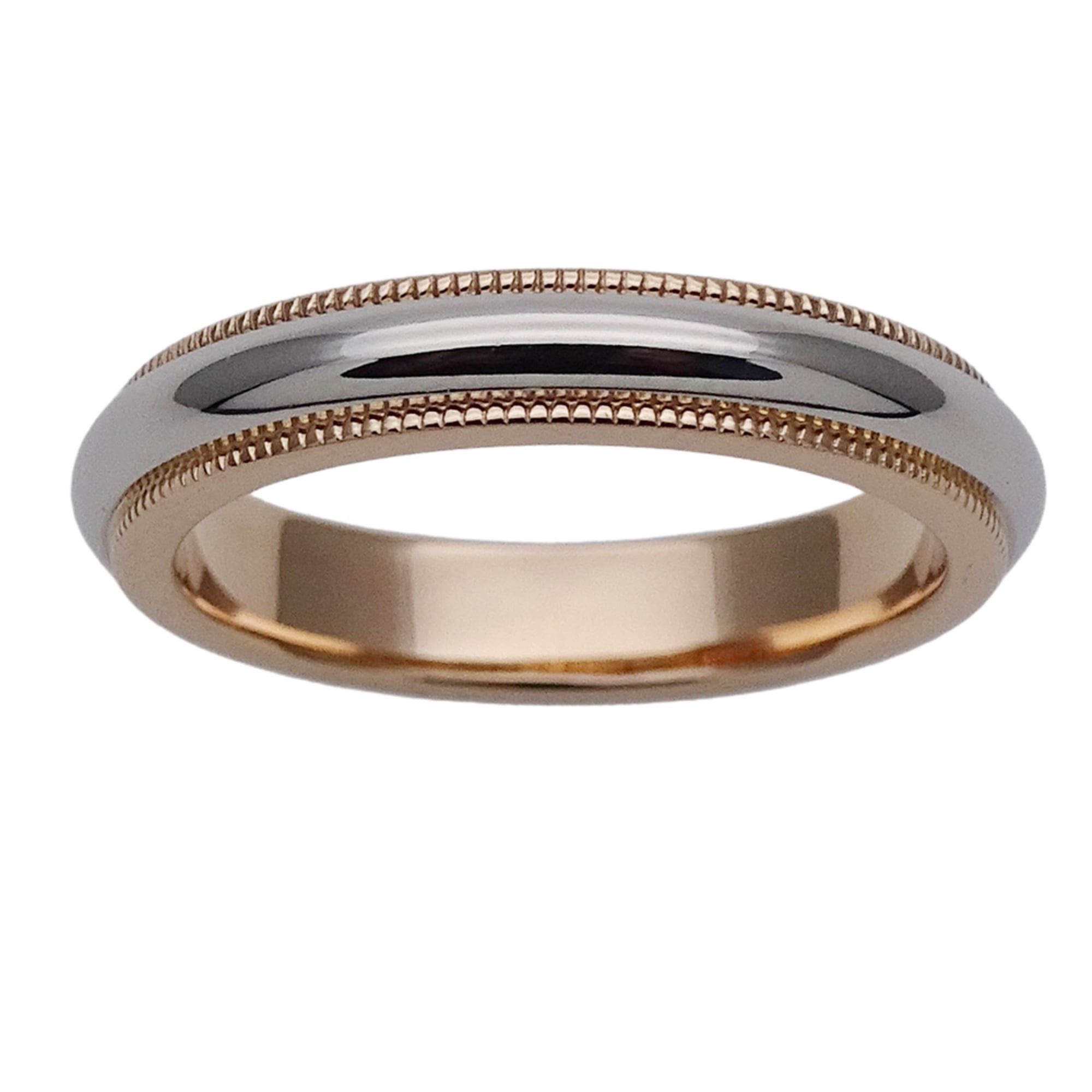 Tiffany & Co. Tiffany & Co. Women's Ring, PT950 750PG, Together Milgrain Band, Platinum, Pink Gold, Polished Size ONE SIZE - 2 Thumbnail