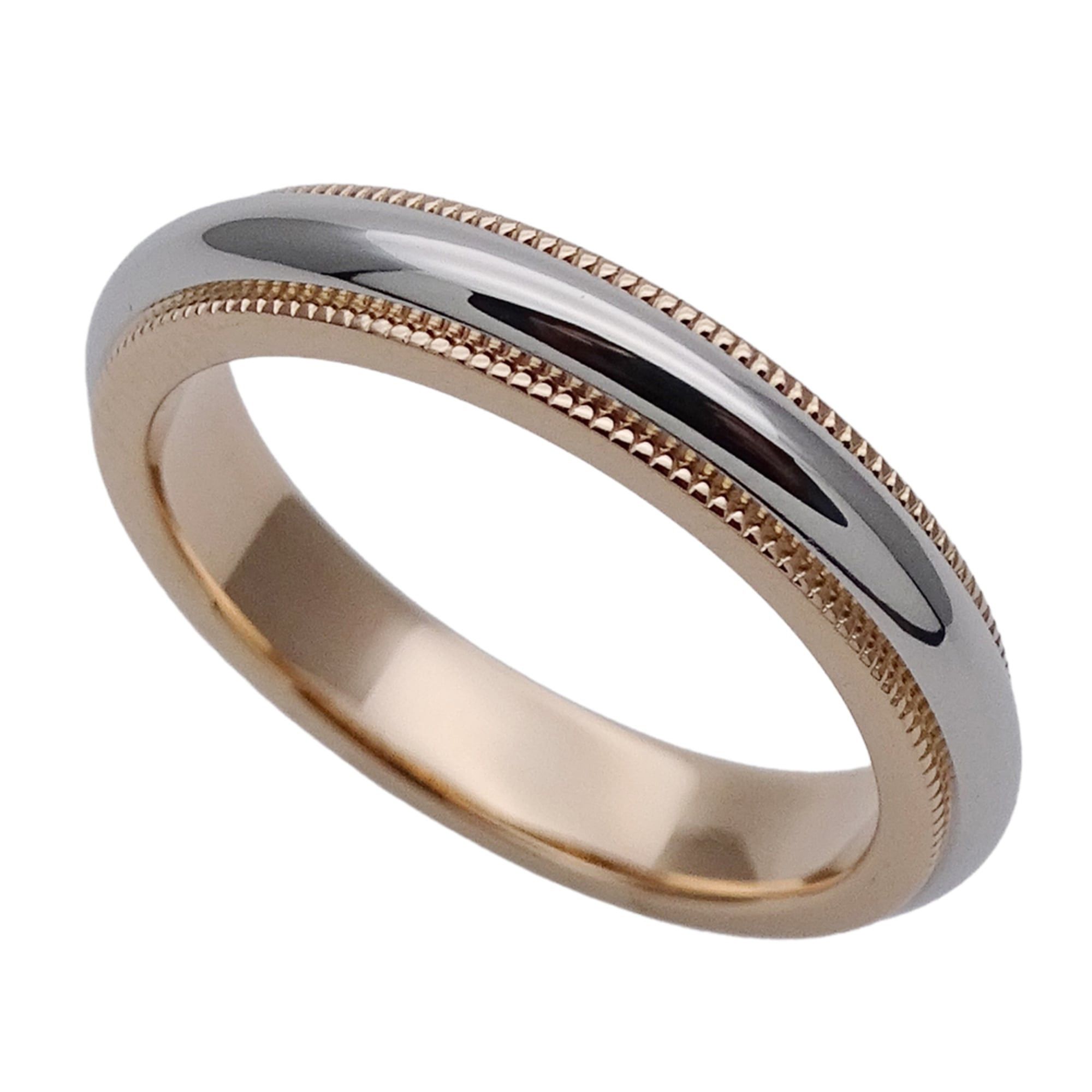 Tiffany & Co. Tiffany & Co. Women's Ring, PT950 750PG, Together Milgrain Band, Platinum, Pink Gold, Polished Size ONE SIZE - 4 Thumbnail