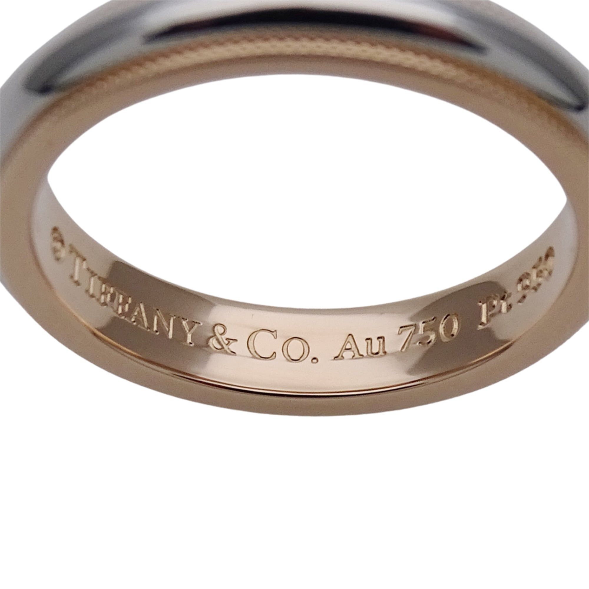 Tiffany & Co. Tiffany & Co. Women's Ring, PT950 750PG, Together Milgrain Band, Platinum, Pink Gold, Polished Size ONE SIZE - 5 Thumbnail