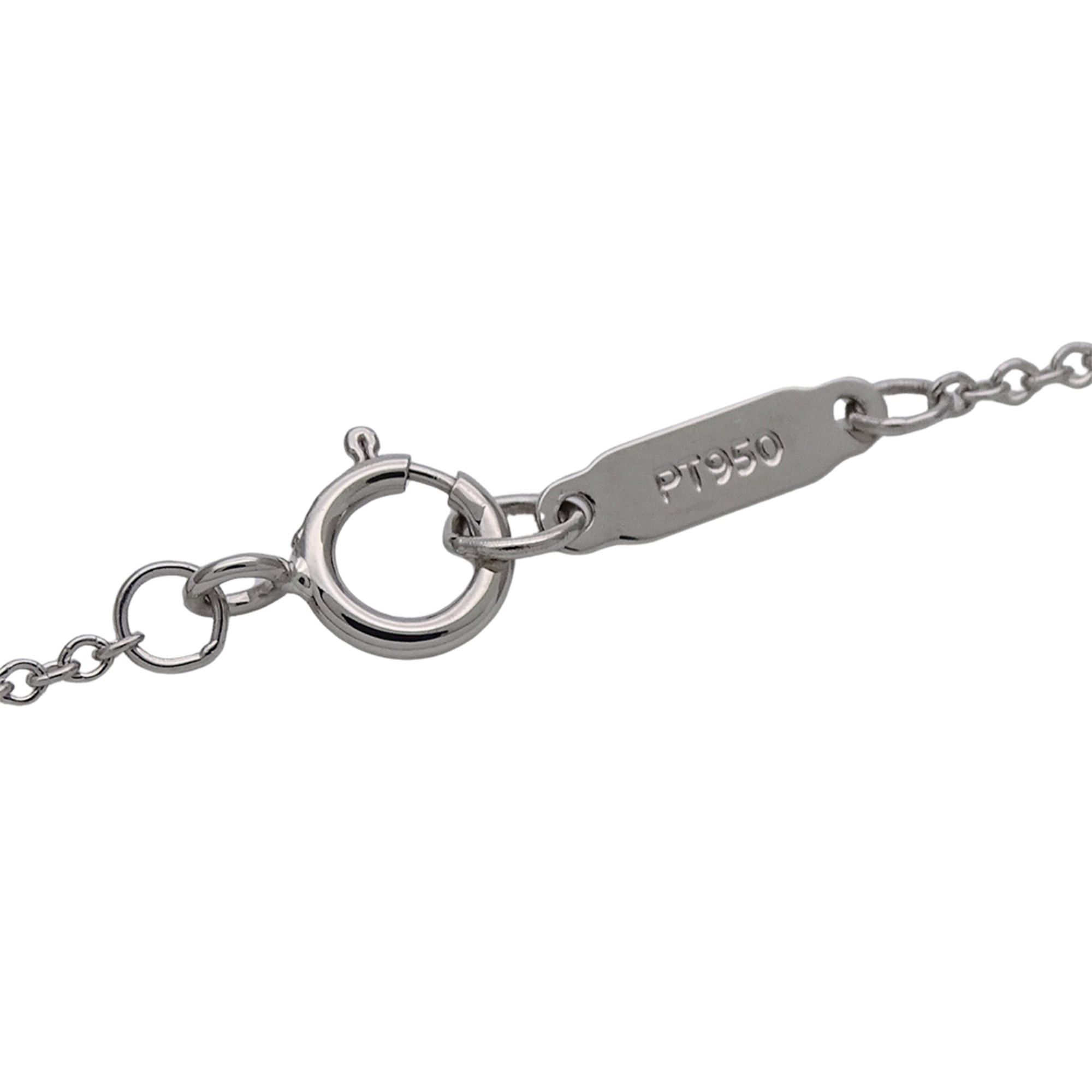 Tiffany & Co. Tiffany & Co. Women's Sentimental Heart Necklace in PT950 Platinum with Diamonds and Pink Sapphires, Polished Size ONE SIZE - 6 Thumbnail