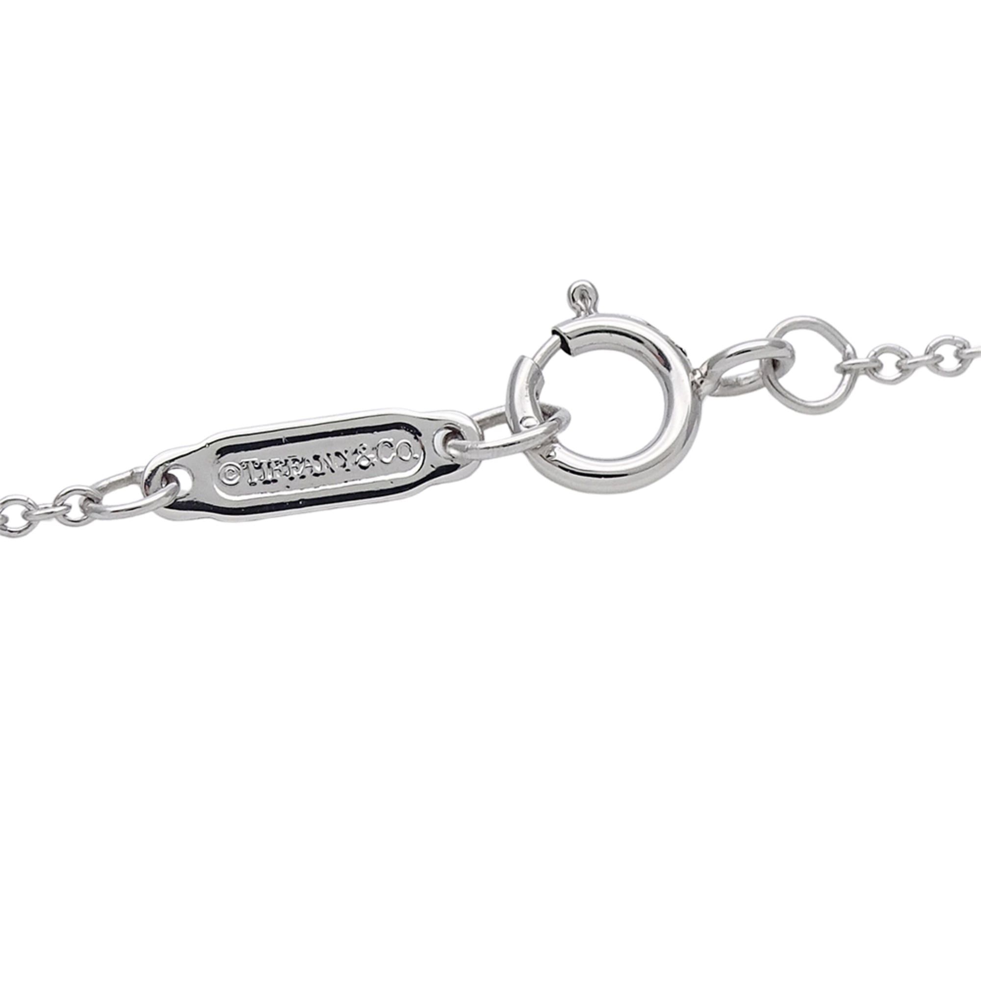 Tiffany & Co. Tiffany & Co. Women's Sentimental Heart Necklace in PT950 Platinum with Diamonds and Pink Sapphires, Polished Size ONE SIZE - 5 Thumbnail
