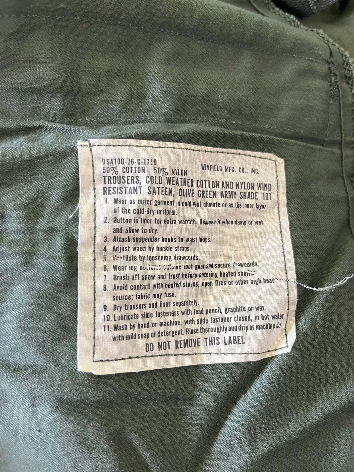 Vintage 70s M65 Military Pants OG-107 Size US 32 / EU 48 - 3 Thumbnail
