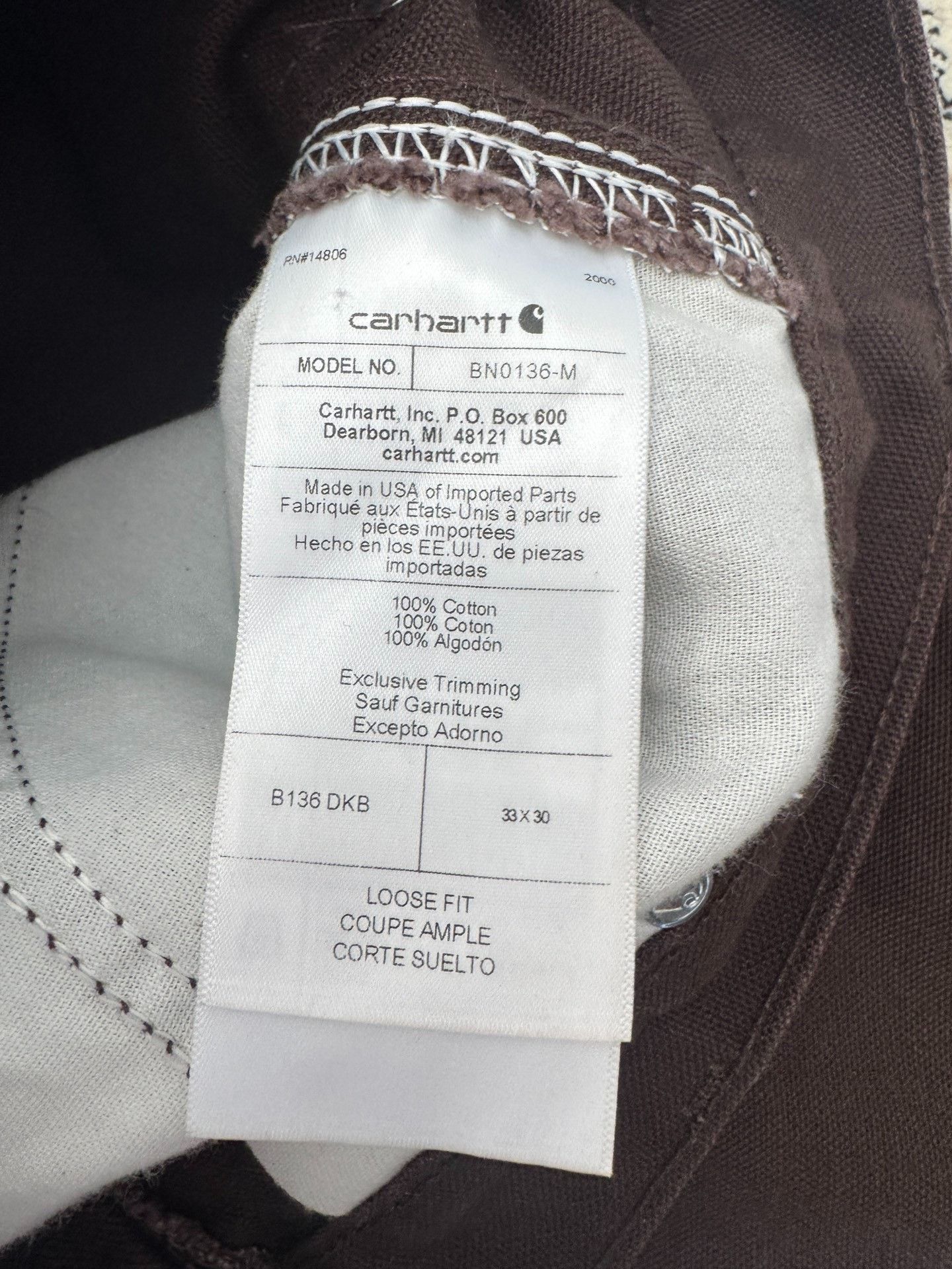 Carhartt Carhartt B136 2000 USA Rare Work Pants Size US 33 - 3 Thumbnail