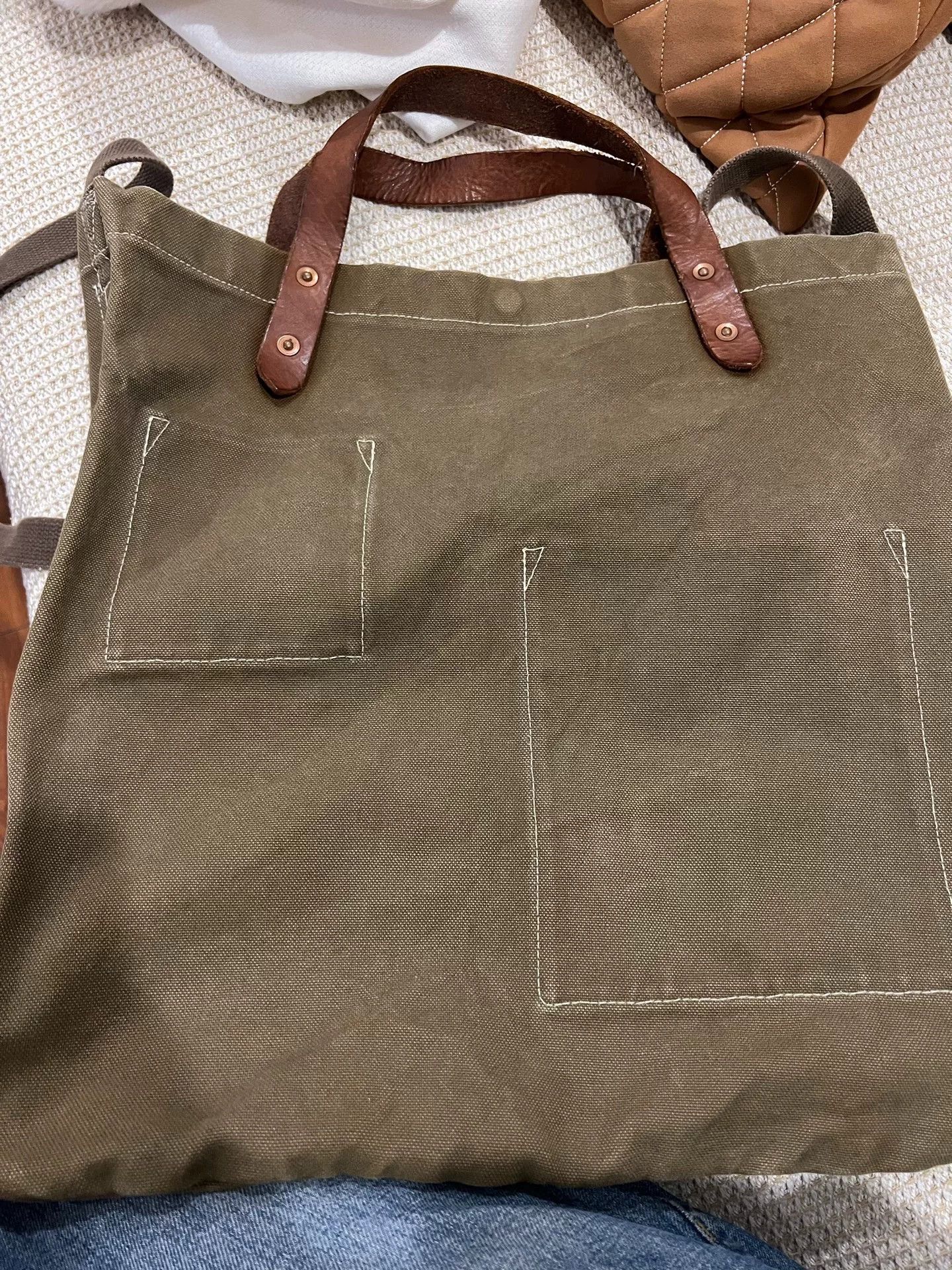 RRL Ralph Lauren RRL 2way Tote Oil Paint Print Size ONE SIZE - 2 Thumbnail