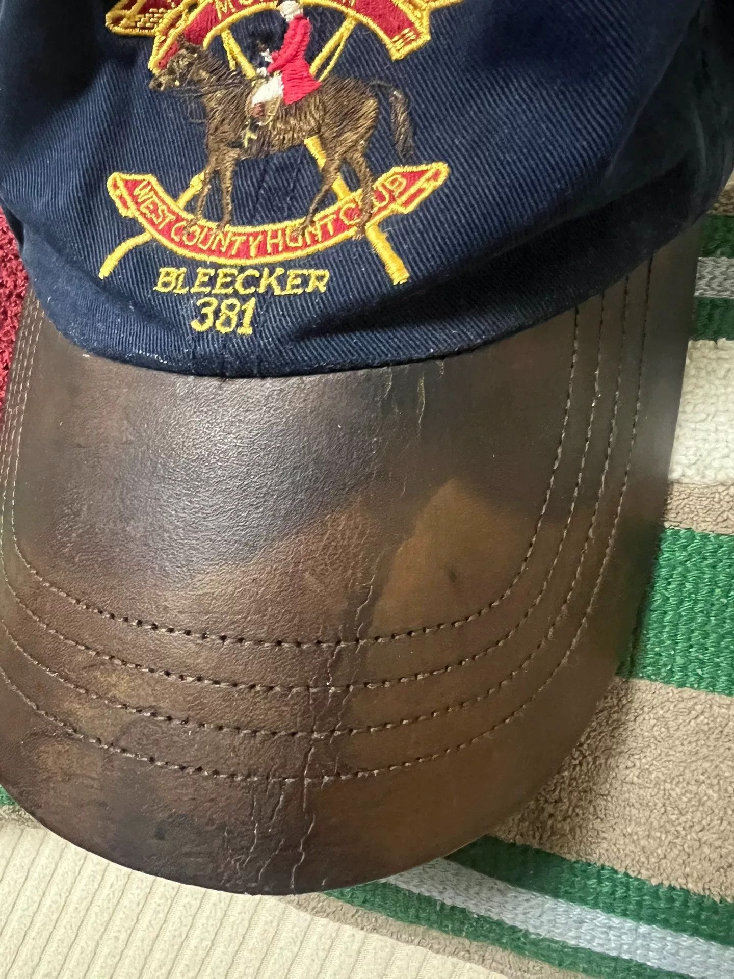 Polo Ralph Lauren POLO Ralph Lauren Leather Brim Equestrian Hat Size ONE SIZE - 5 Thumbnail