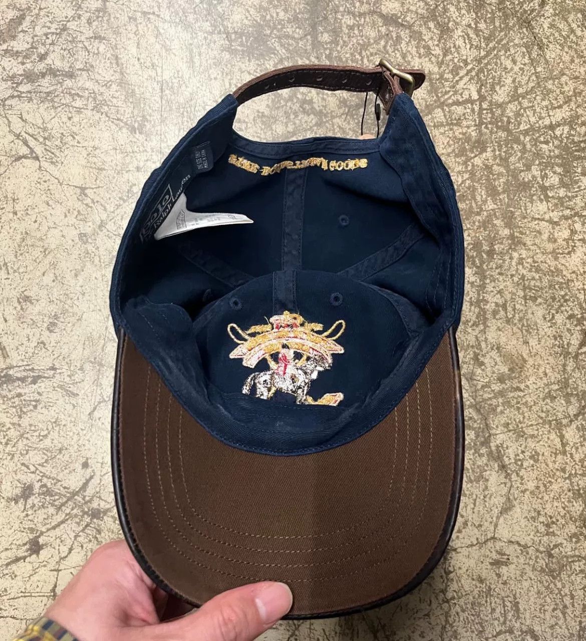 Polo Ralph Lauren POLO Ralph Lauren Leather Brim Equestrian Hat Size ONE SIZE - 4 Thumbnail