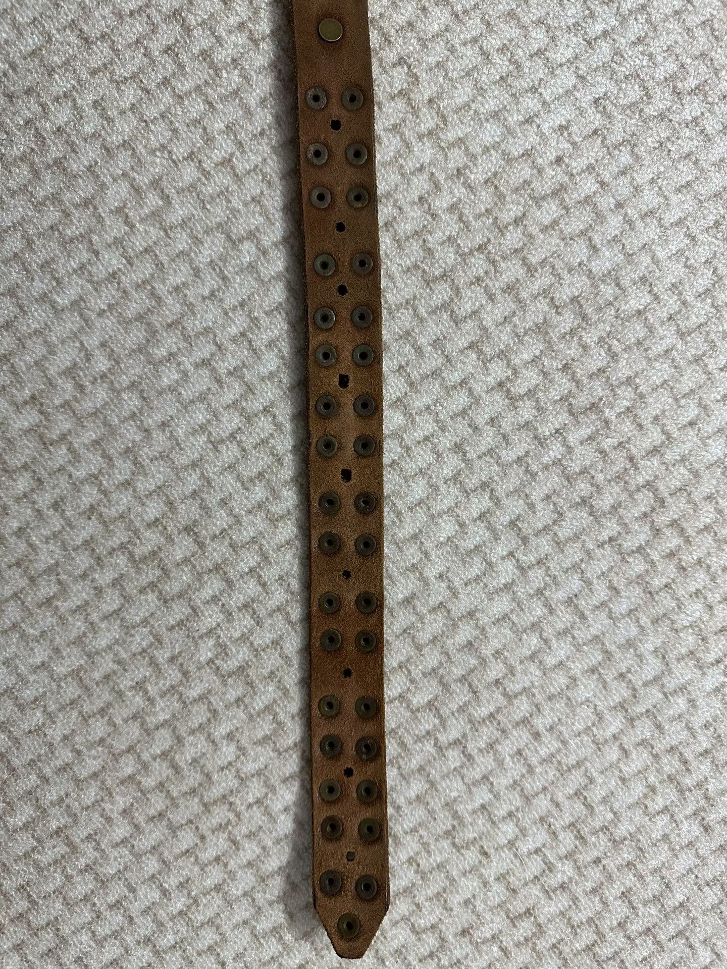 RRL Ralph Lauren RRL Vintage Cracked Indian Head Copper Rivet Belt Size ONE SIZE - 5 Thumbnail