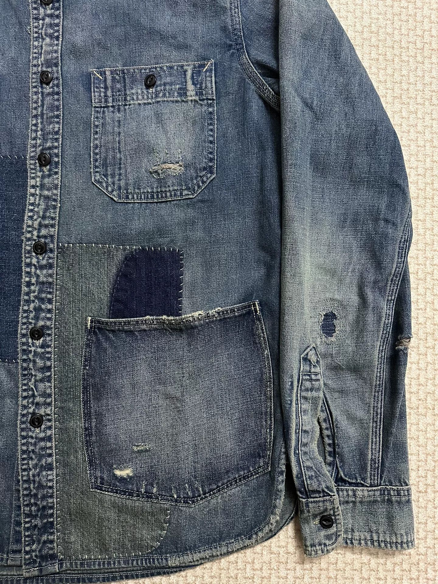 Denim & Supply Ralph Lauren Ralph Lauren Denim Supply Patchwork Denim Jacket Size US M / EU 48-50 / 2 - 5 Thumbnail