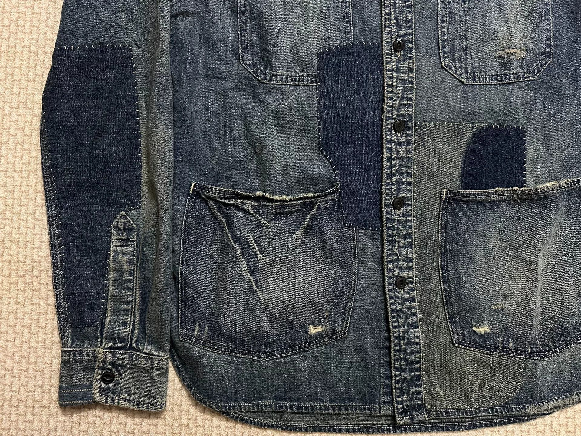 Denim & Supply Ralph Lauren Ralph Lauren Denim Supply Patchwork Denim Jacket Size US M / EU 48-50 / 2 - 4 Thumbnail