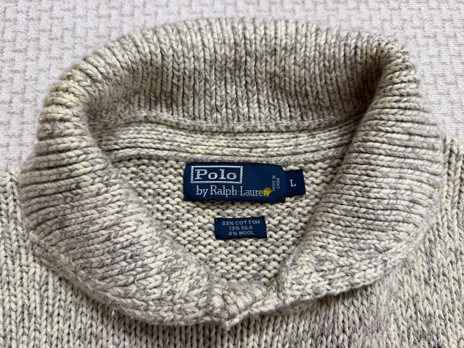 Ralph Lauren Ralph Lauren Shawl Collar Knit Sweater Size US L / EU 52-54 / 3 - 3 Thumbnail
