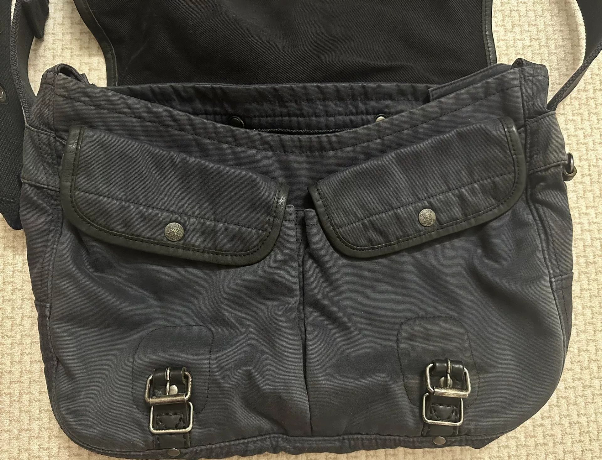 RRL Ralph Lauren RRL Canvas Leather Trim Crossbody Bag Y2K Size ONE SIZE - 3 Thumbnail