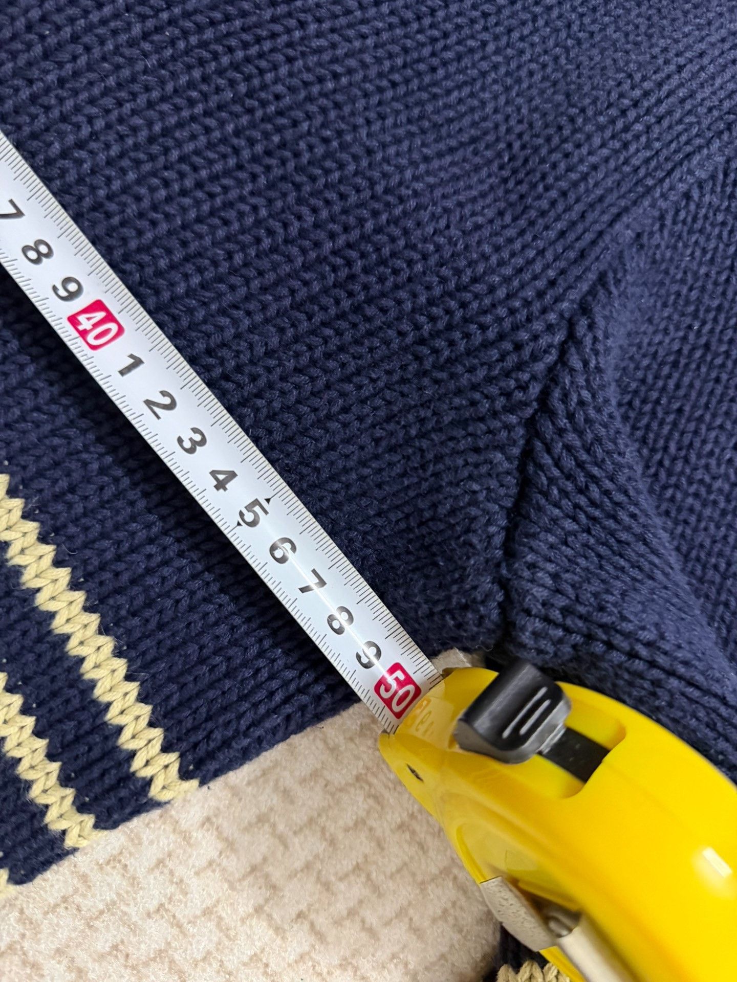 RRL Ralph Lauren RRL Nautical Navy Beige Stripe Sweater Size US M / EU 48-50 / 2 - 7 Thumbnail