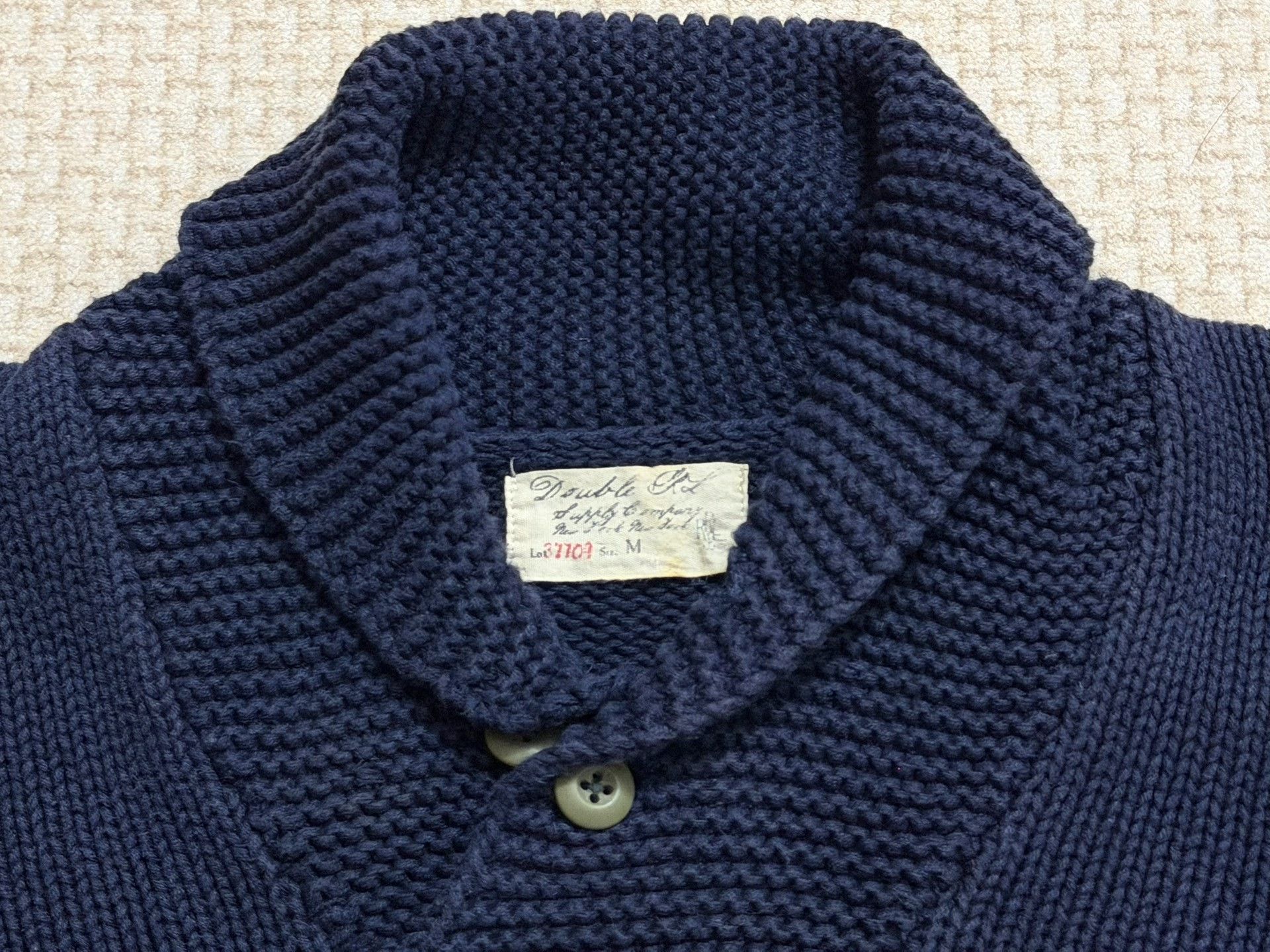RRL Ralph Lauren RRL Nautical Navy Beige Stripe Sweater Size US M / EU 48-50 / 2 - 3 Thumbnail