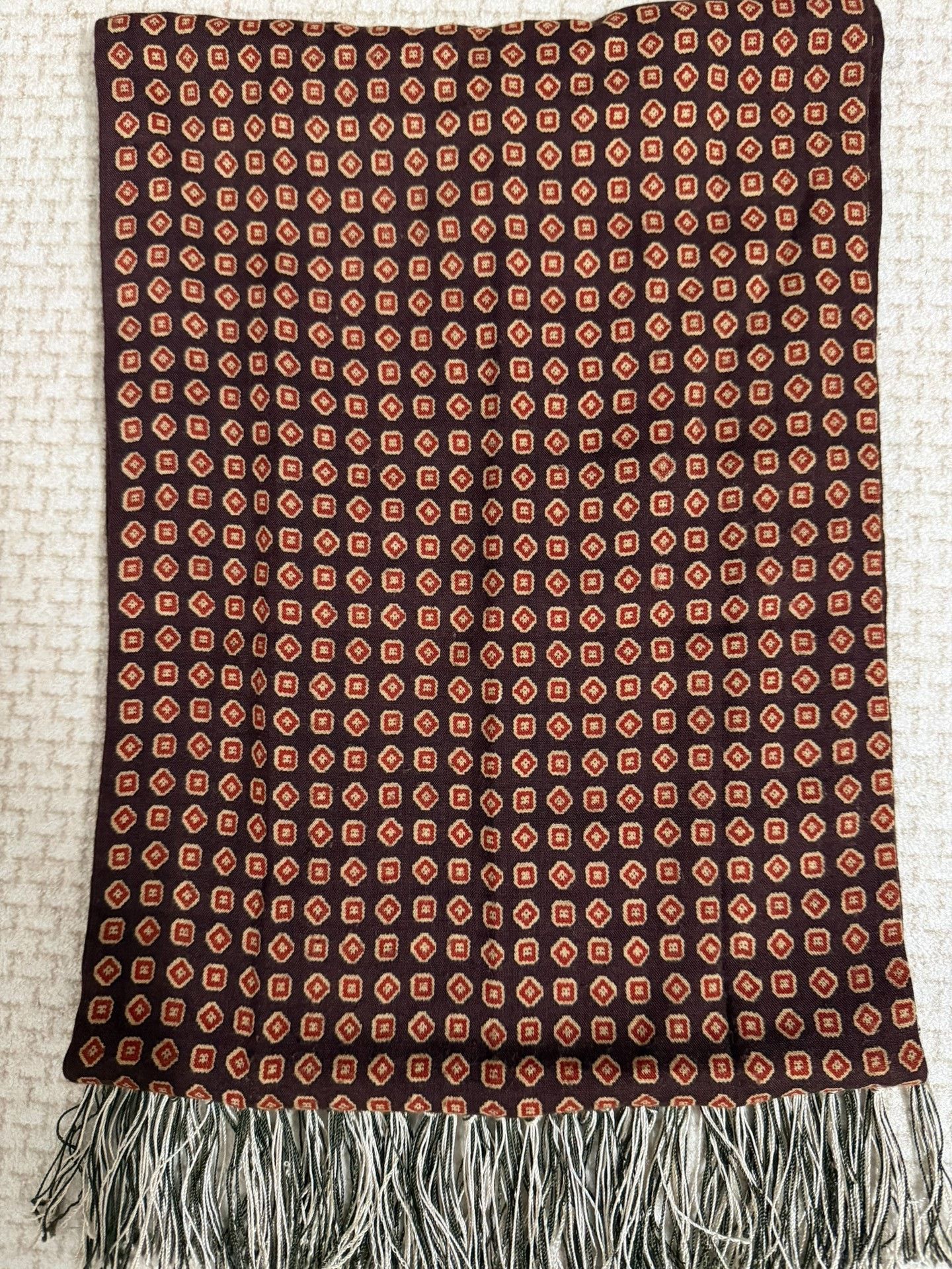 RRL Ralph Lauren RRL Brown Geometric Pattern Scarf Size ONE SIZE - 2 Thumbnail