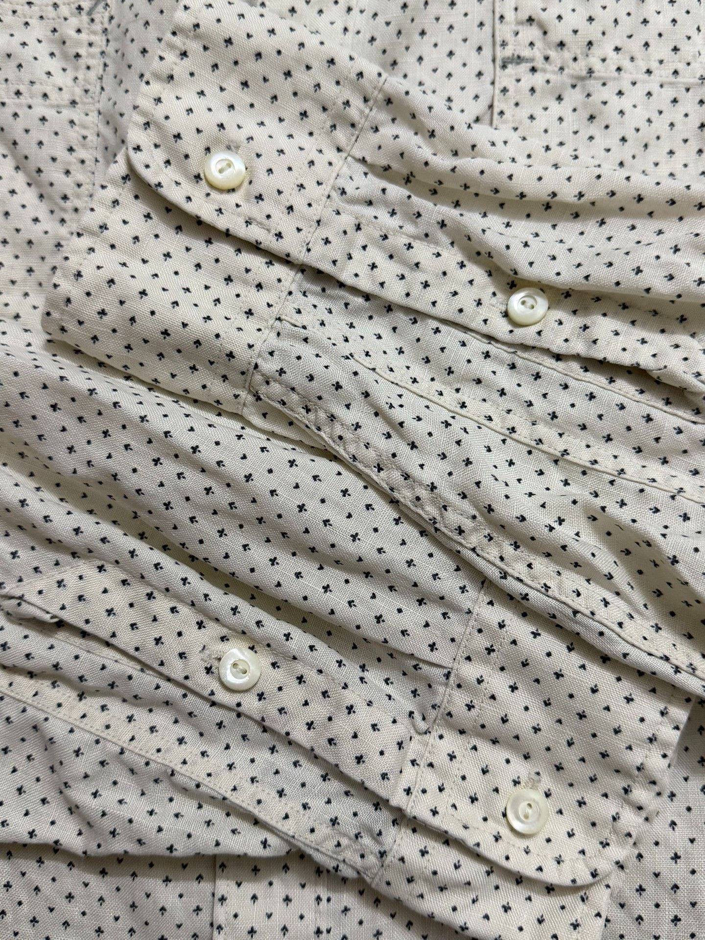 RRL Ralph Lauren RRL Poker Print Linen Shirt XL Size US XL / EU 56 / 4 - 7 Thumbnail