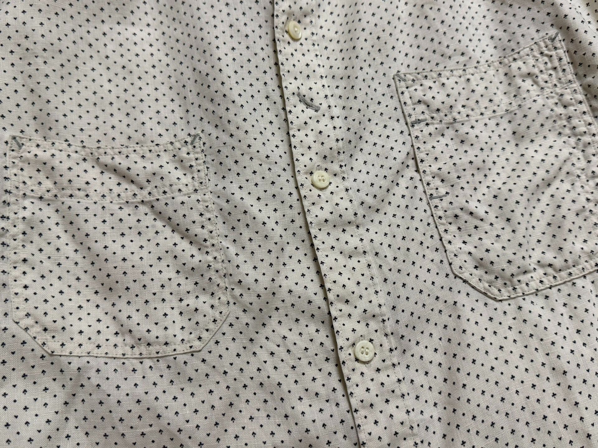 RRL Ralph Lauren RRL Poker Print Linen Shirt XL Size US XL / EU 56 / 4 - 5 Thumbnail