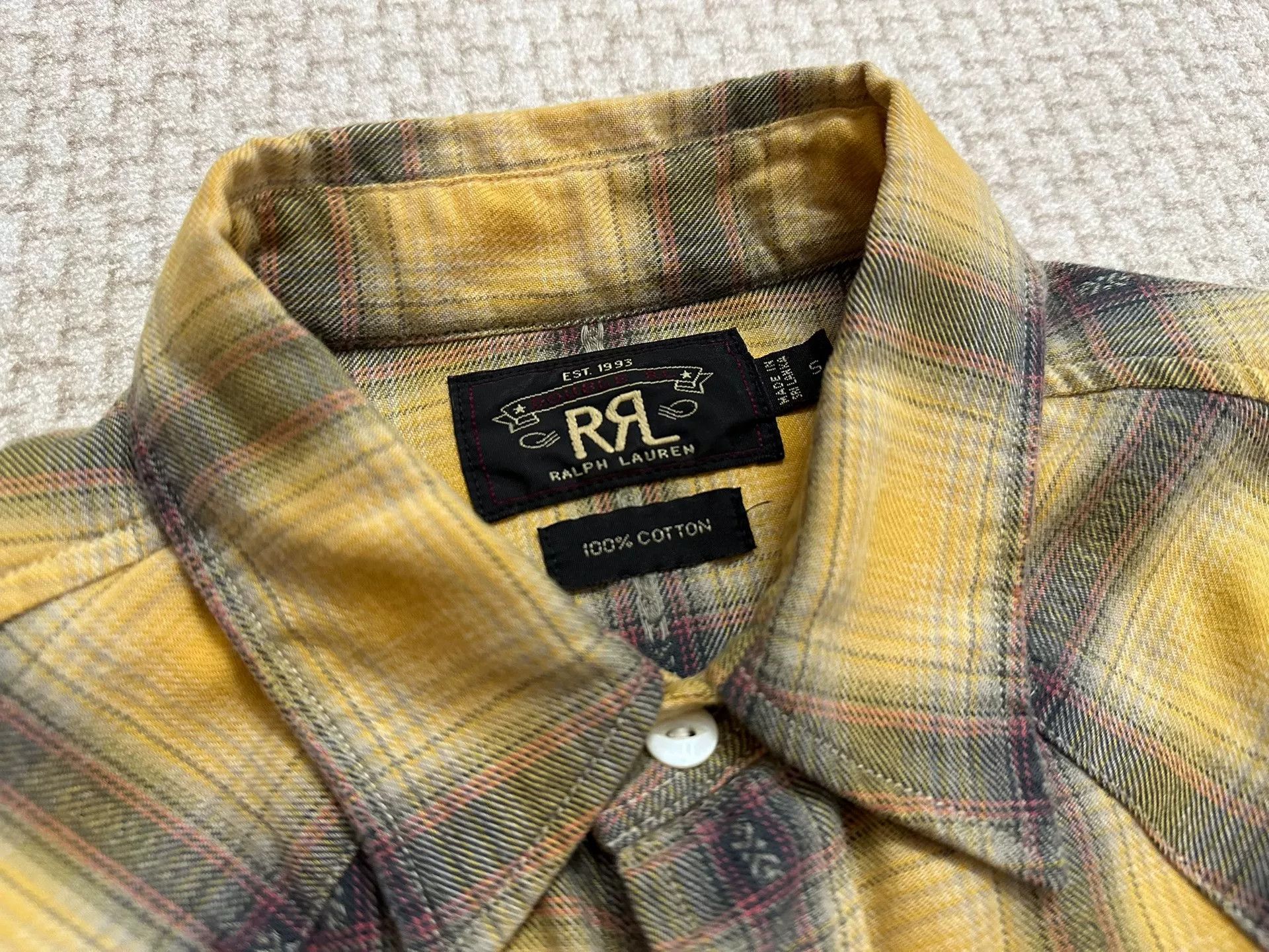 RRL Ralph Lauren RRL Double RL 2012 Shadow Plaid Western Shirt Size US S / EU 44-46 / 1 - 3 Thumbnail