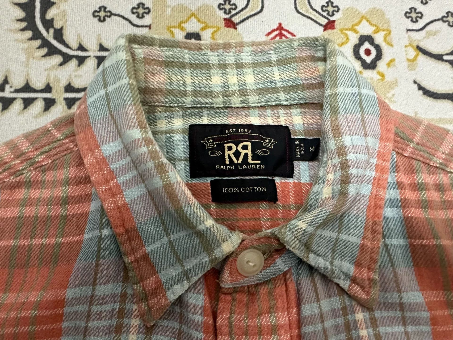 RRL Ralph Lauren RRL Double RL Vintage Plaid Shirt Size US M / EU 48-50 / 2 - 3 Thumbnail