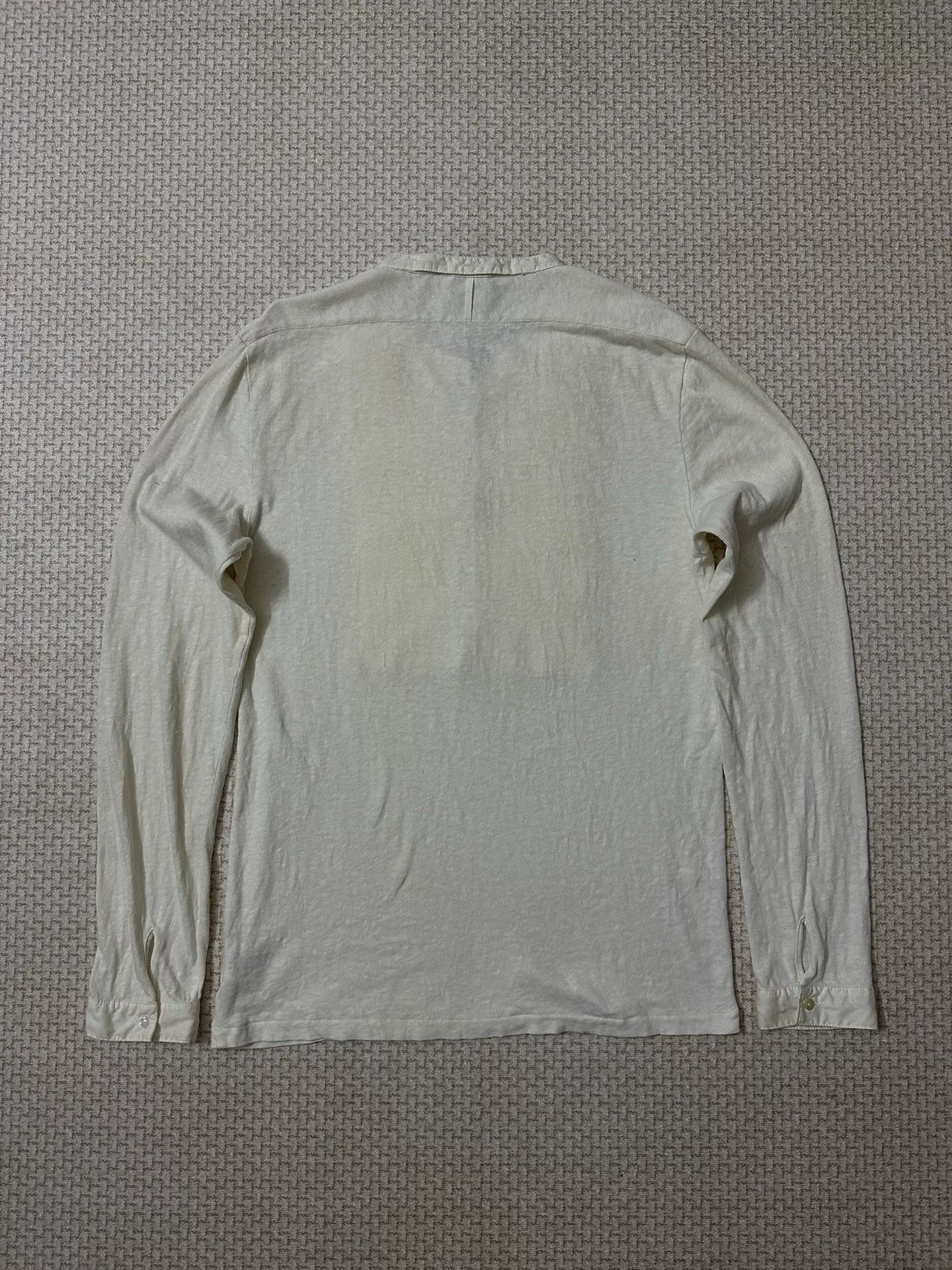 RRL Ralph Lauren RRL Old Pearl White Court Henley S Size US S / EU 44-46 / 1 - 2 Thumbnail