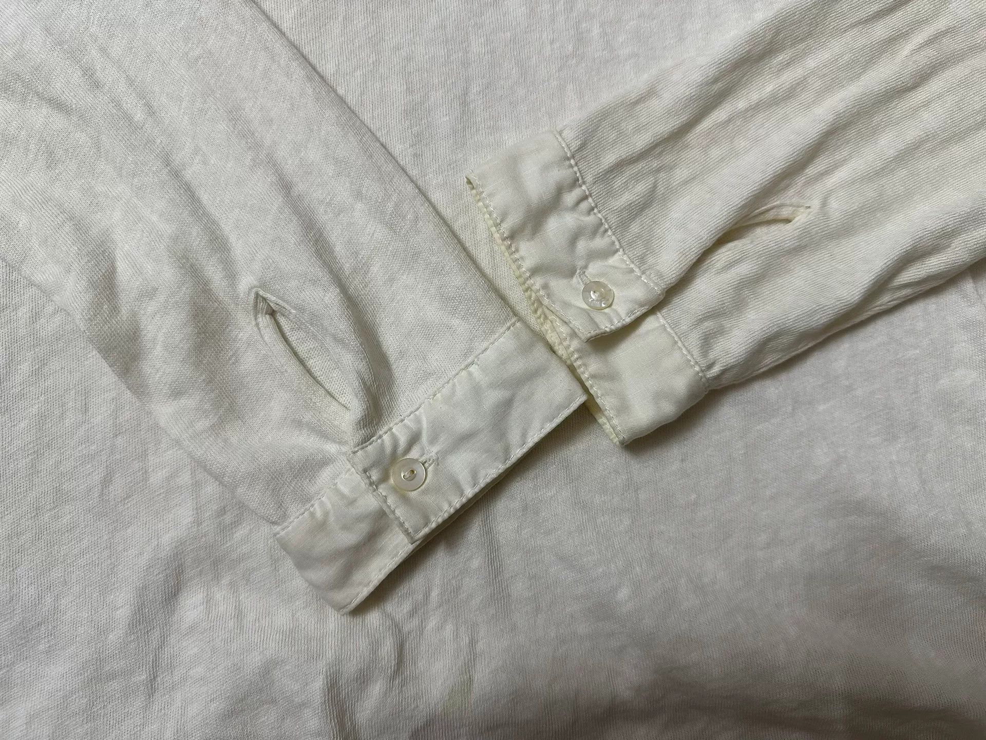 RRL Ralph Lauren RRL Old Pearl White Court Henley S Size US S / EU 44-46 / 1 - 5 Thumbnail