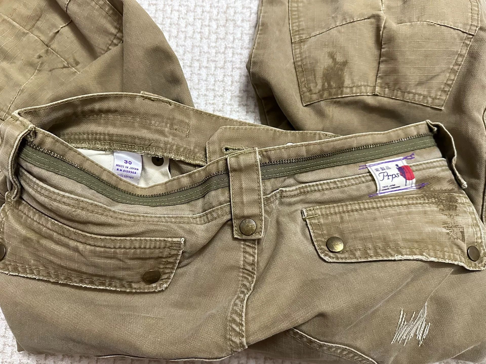 Prps PRPS RALPH LAUREN Distressed Cargo Pants Size US 30 / EU 46 - 7 Thumbnail