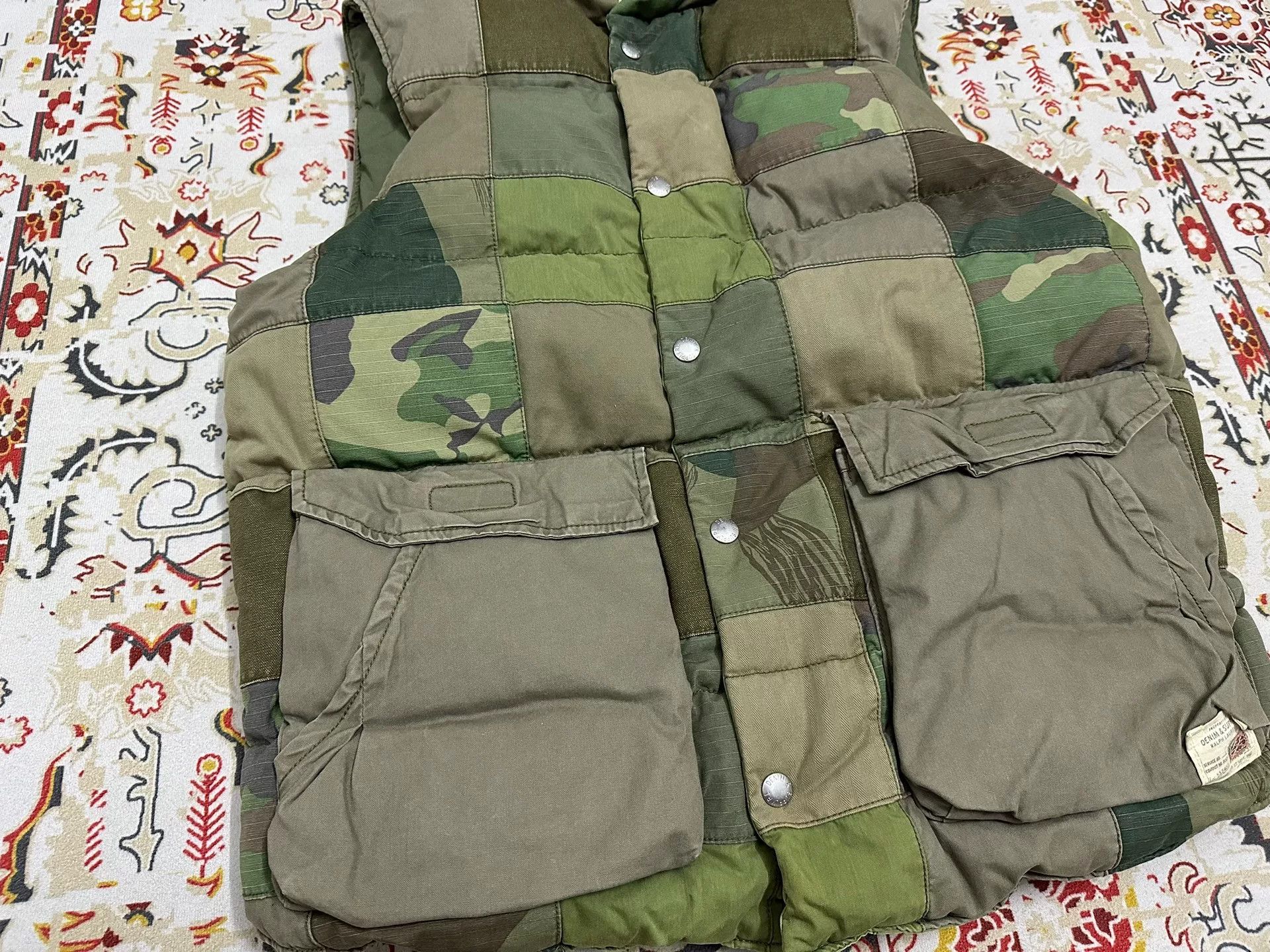 Denim & Supply Ralph Lauren Ralph Lauren Denim Supply Camo Patchwork Vest Size US S / EU 44-46 / 1 - 3 Thumbnail