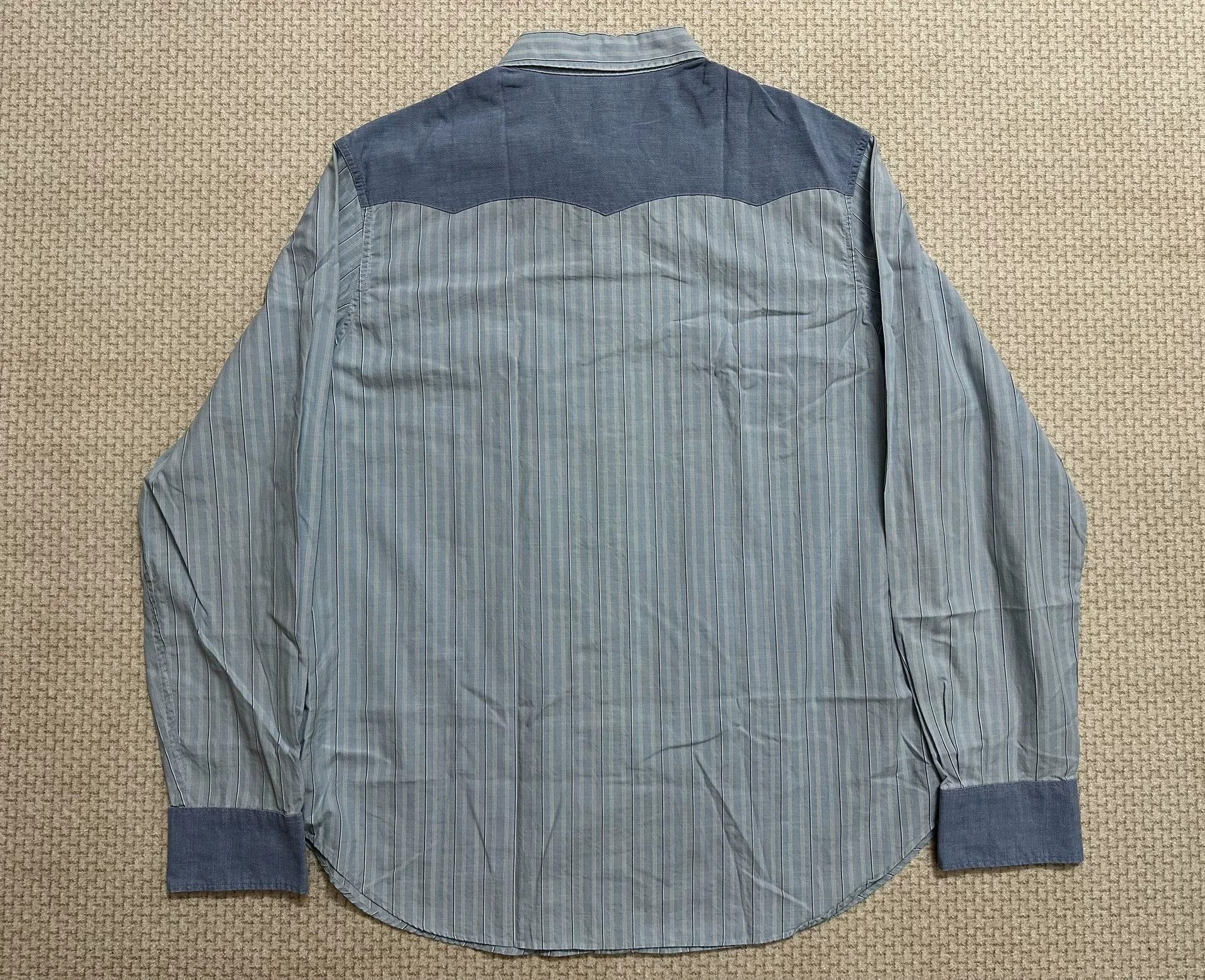 RRL Ralph Lauren RRL Double RL Striped Patchwork Shirt Size US XXL / EU 58 / 5 - 2 Thumbnail