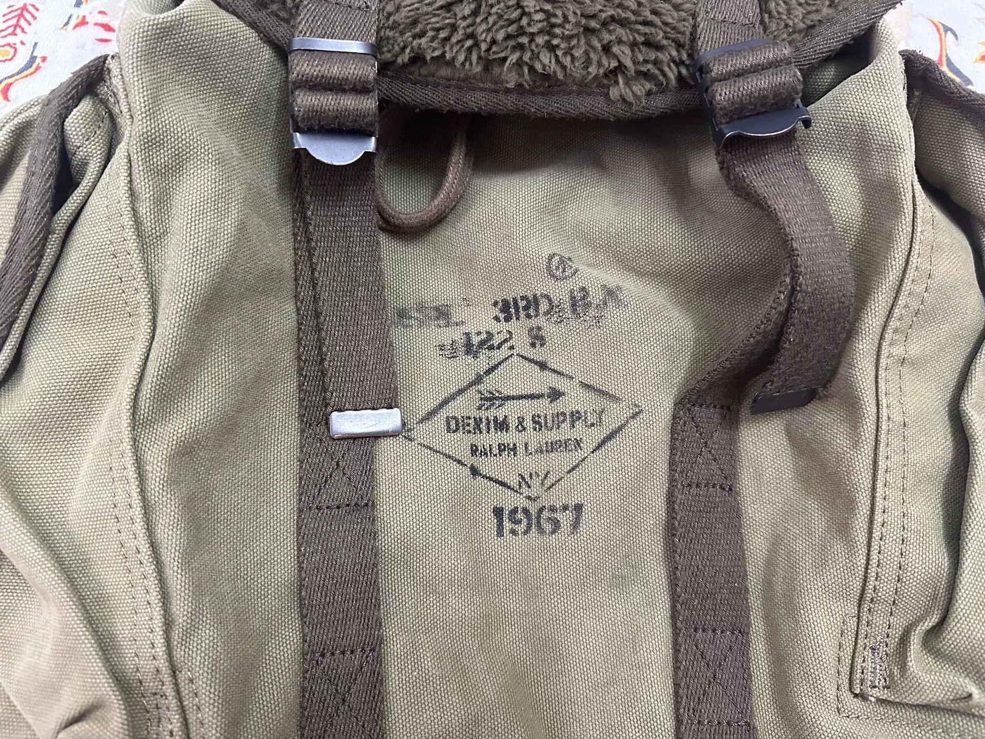 Denim & Supply Ralph Lauren RRL Denim Supply Military Canvas Backpack Size ONE SIZE - 3 Thumbnail