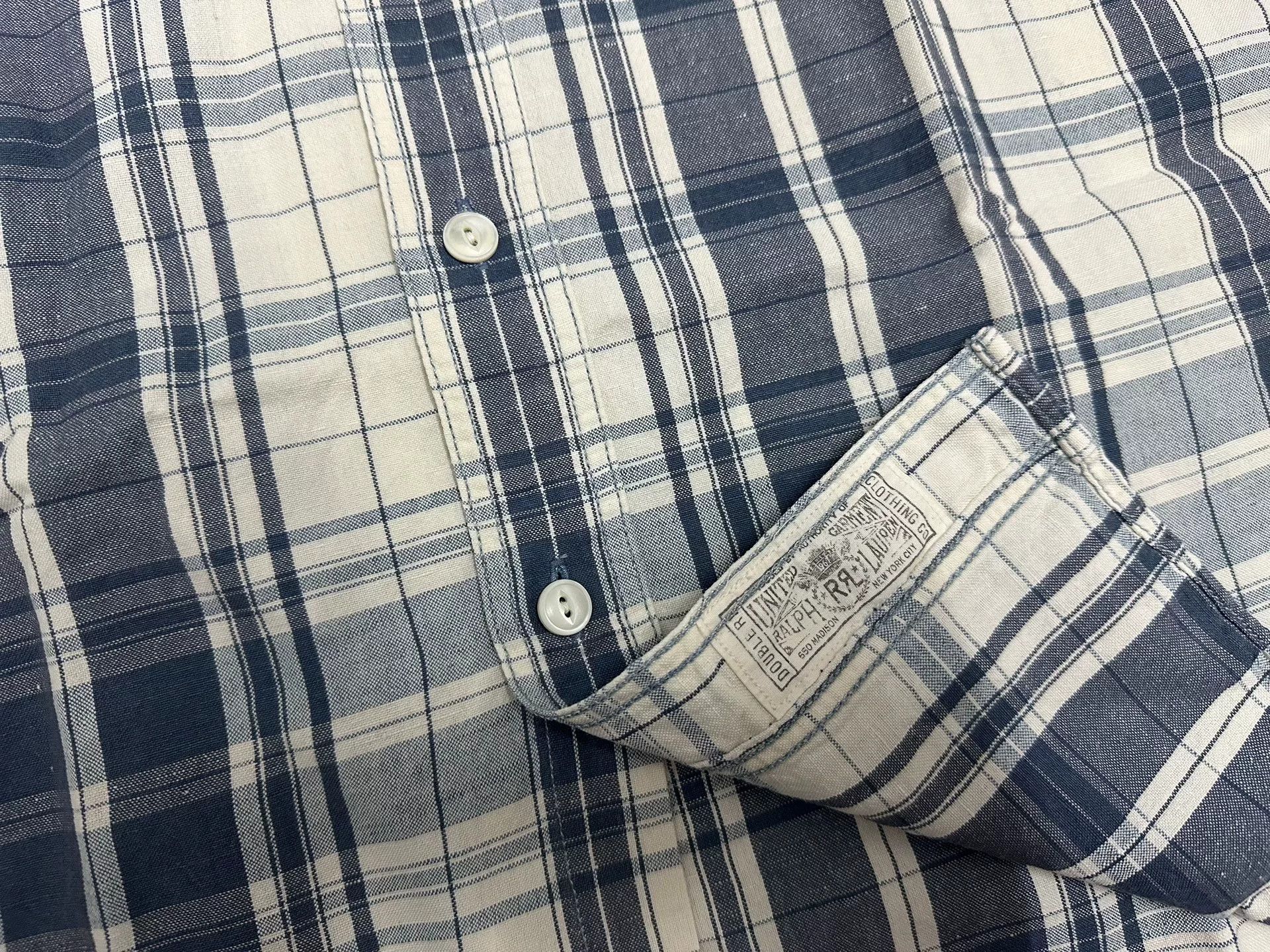 RRL Ralph Lauren RRL Double RL Blue White Striped Shirt Size US M / EU 48-50 / 2 - 6 Thumbnail