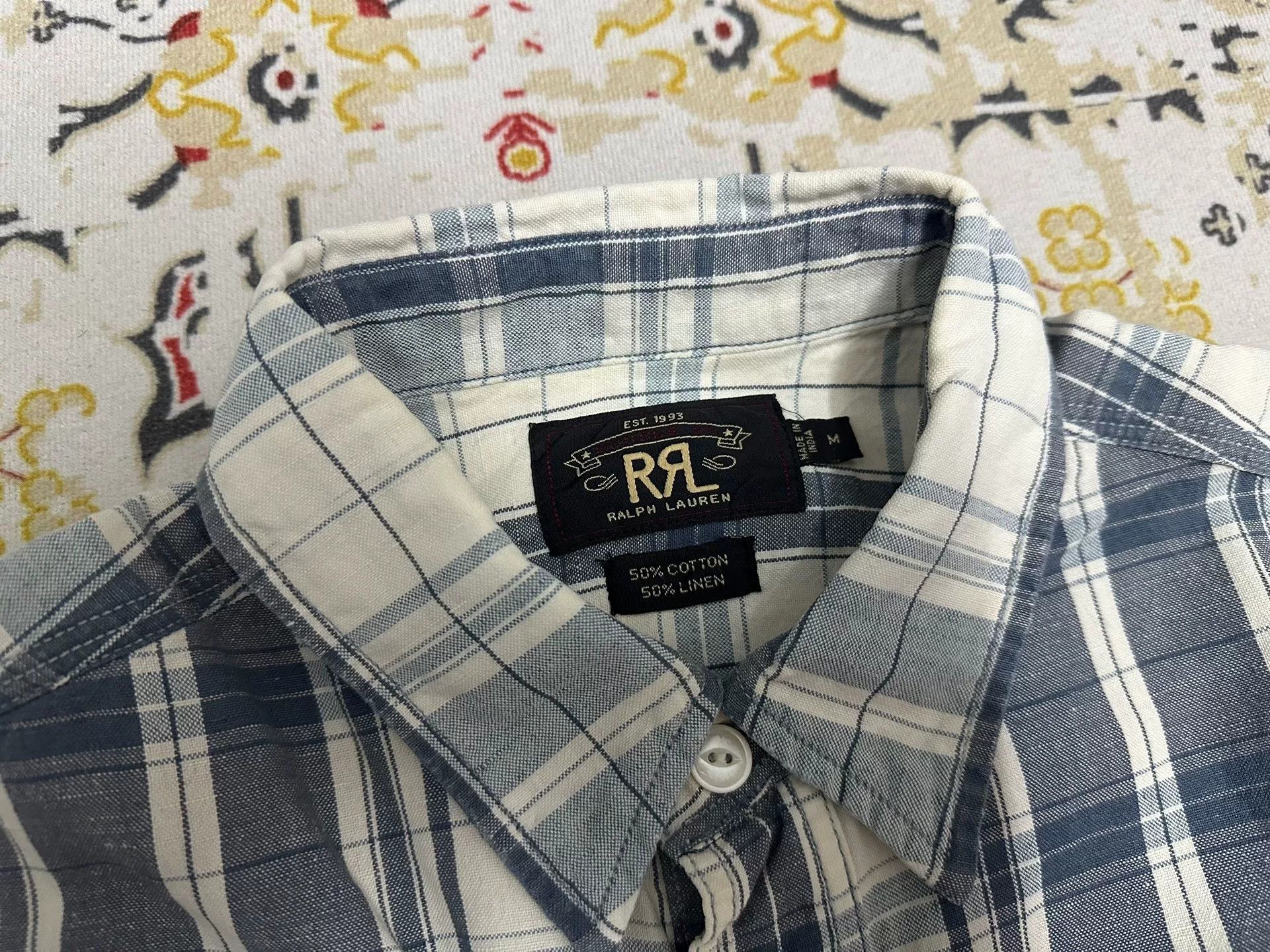 RRL Ralph Lauren RRL Double RL Blue White Striped Shirt Size US M / EU 48-50 / 2 - 3 Thumbnail
